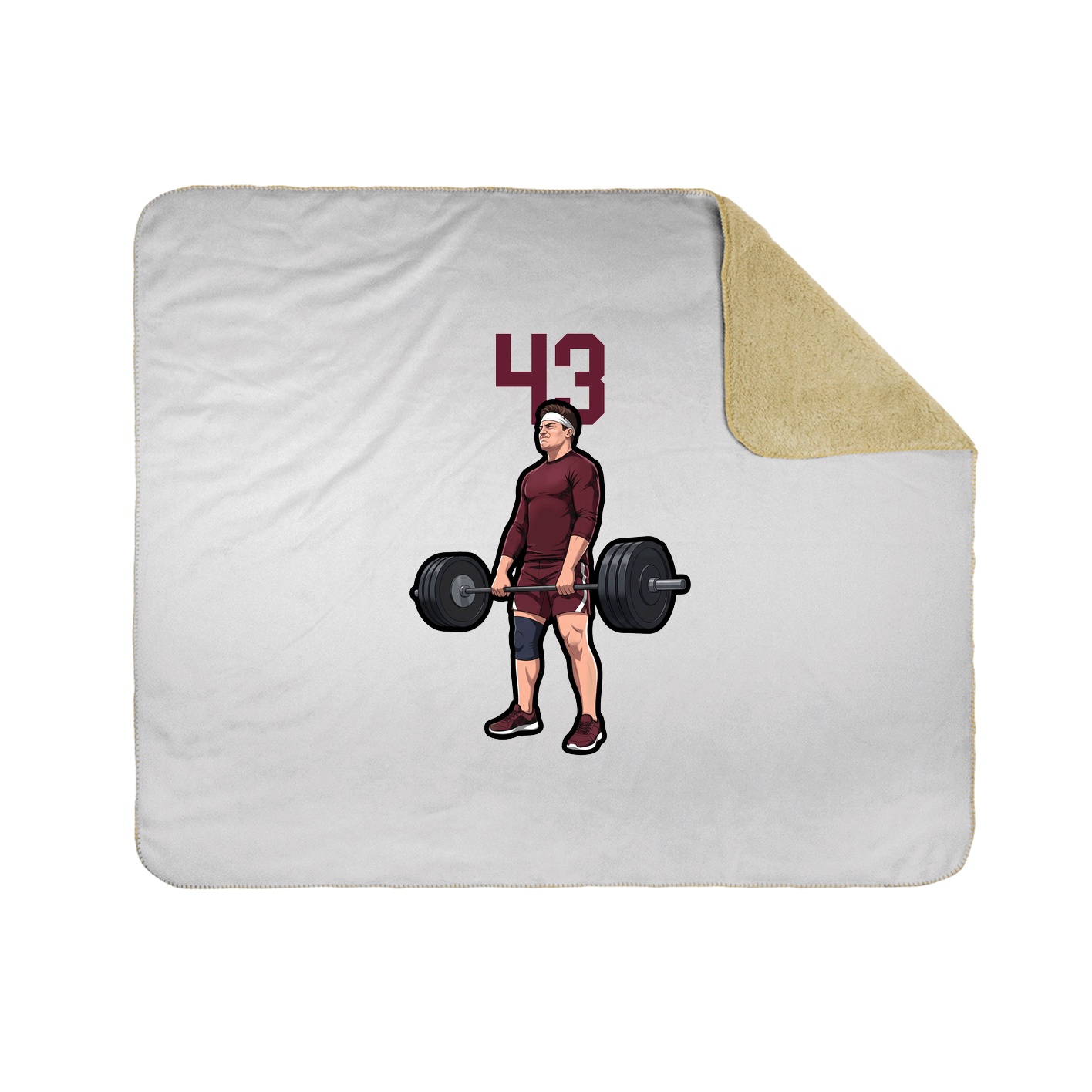 Throw Blanket — Number Top in White