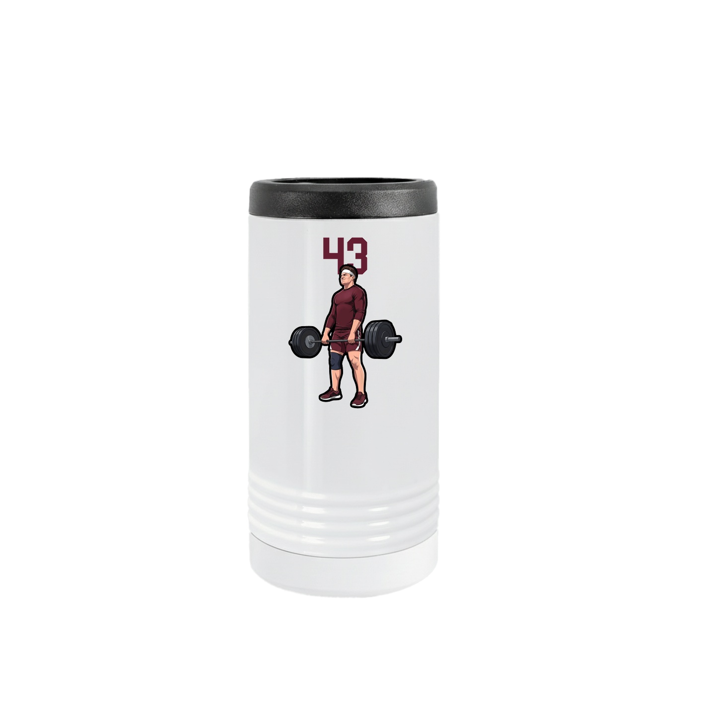 Slim Beverage Holder — Number Top in White