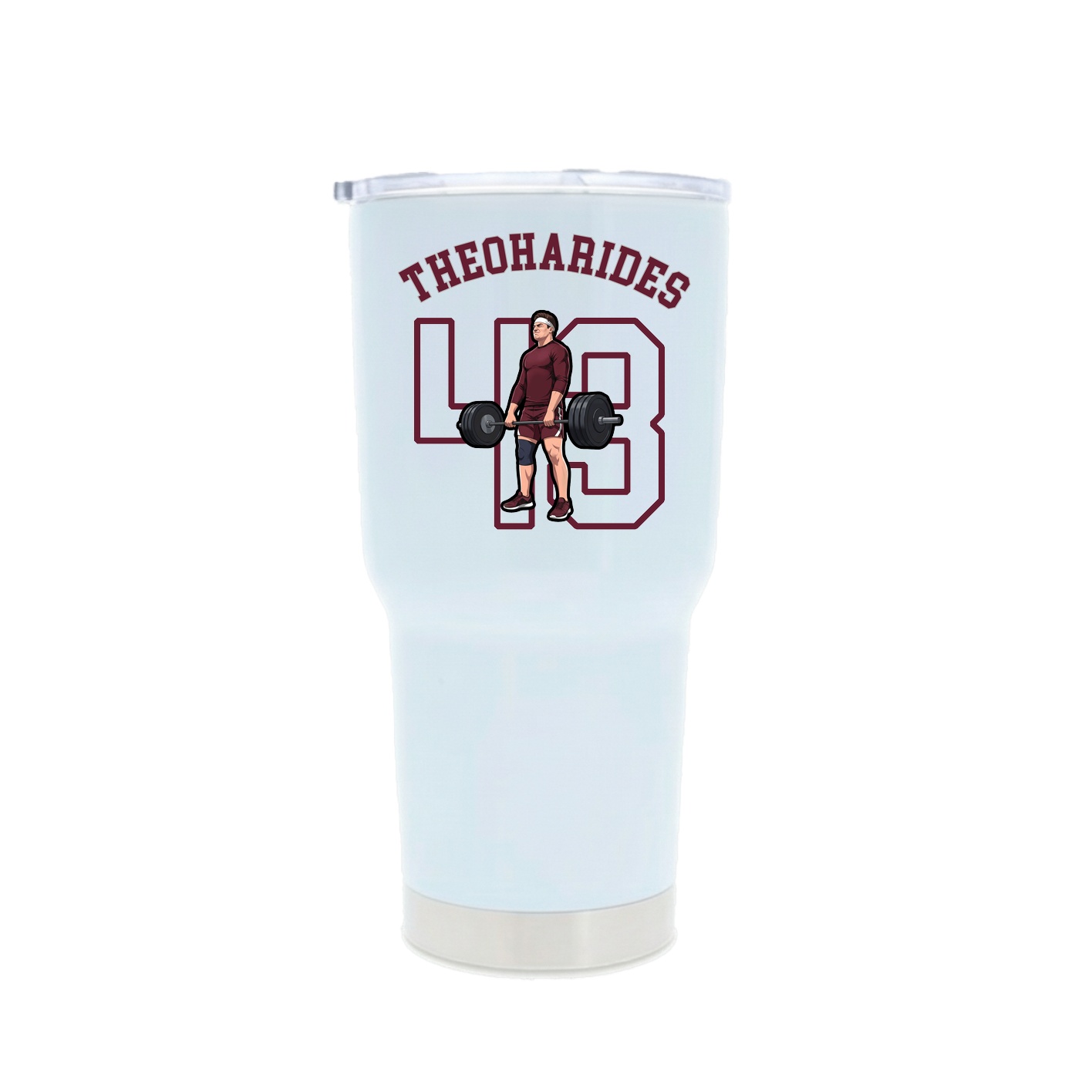 30oz Stainless Steel Tumbler — Shirsey Arch in White