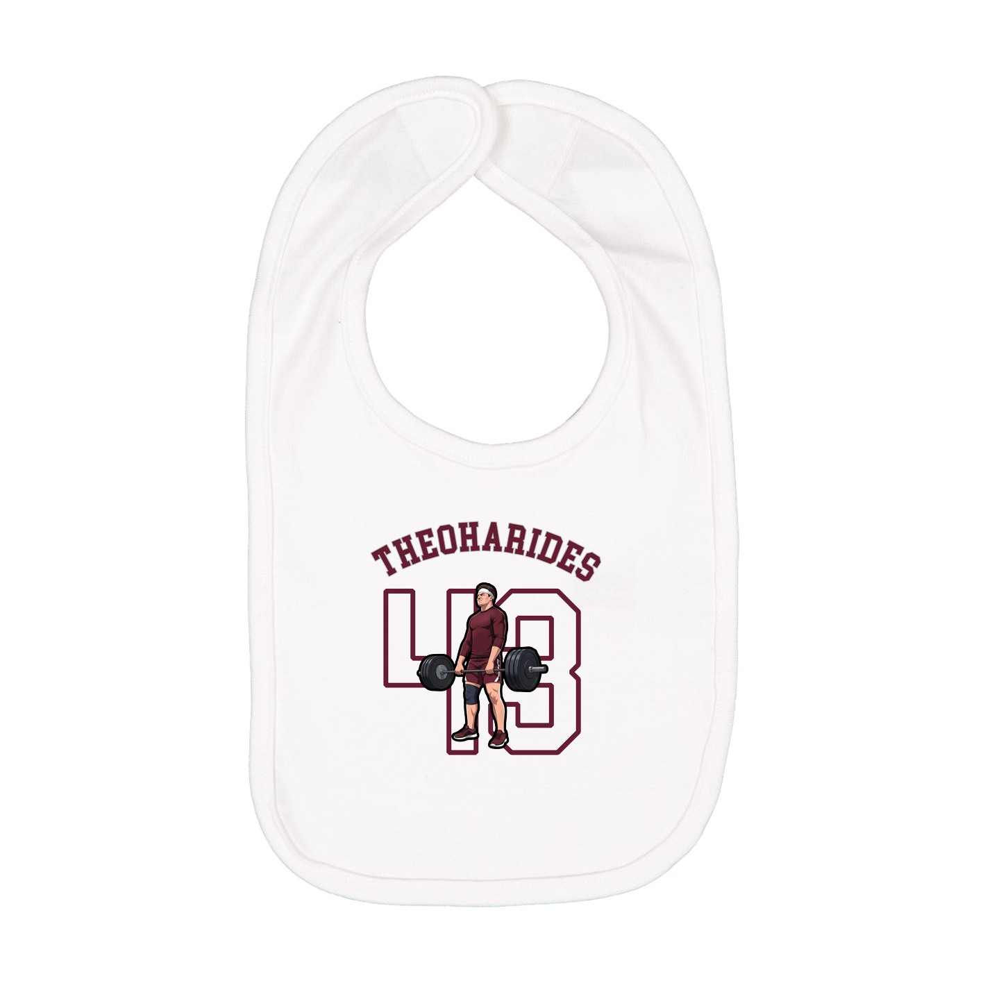 Infant Bib — Shirsey Arch in White