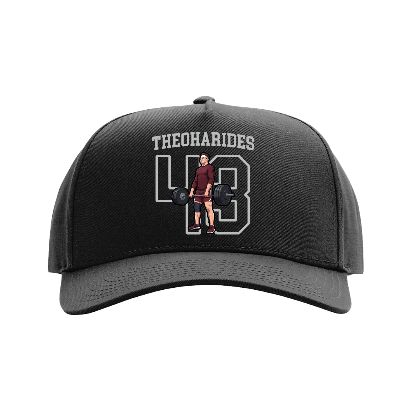 Full Fabric Five-Panel Champ Cap — Shirsey in Black