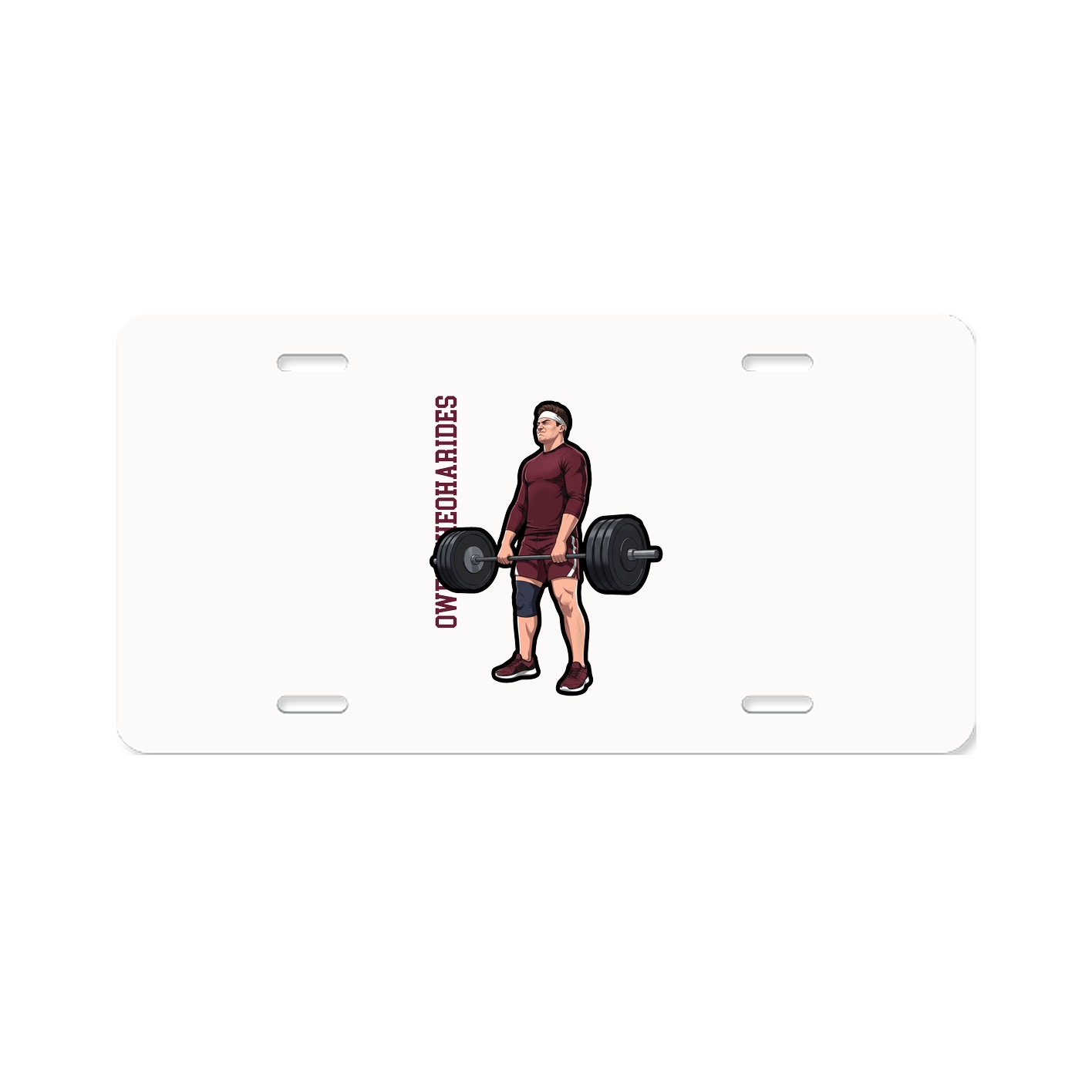 License Plate — Name Vertical in Classic