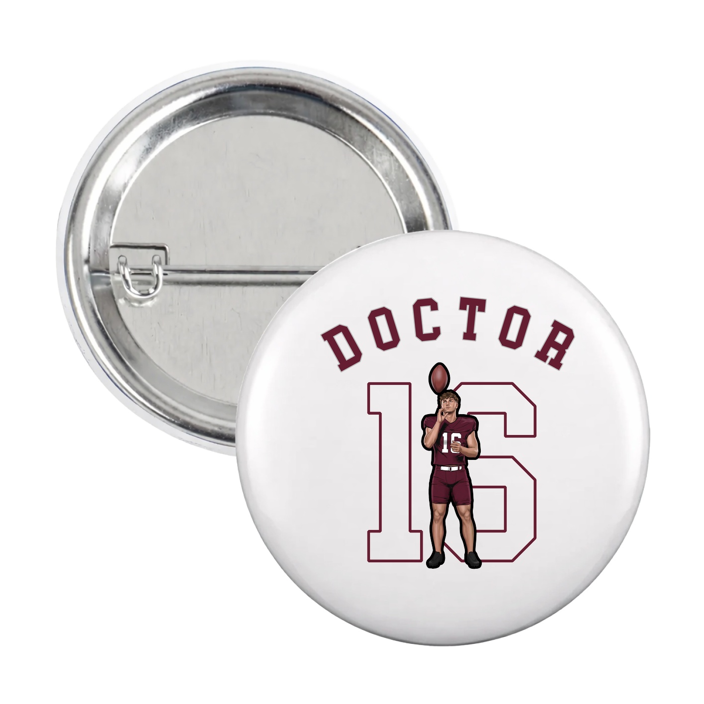 Game Day Button — Shirsey Arch in White