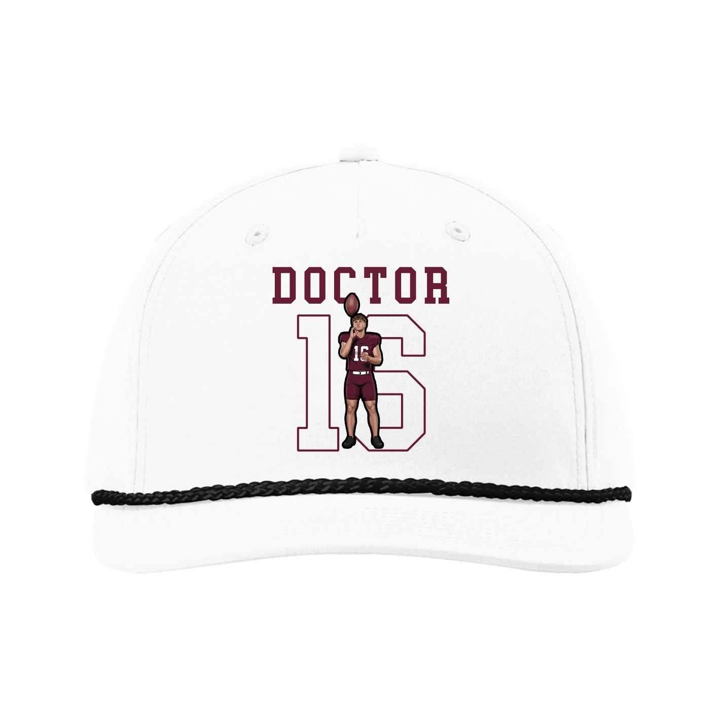 Five-Panel Classic Rope Cap — Shirsey in White