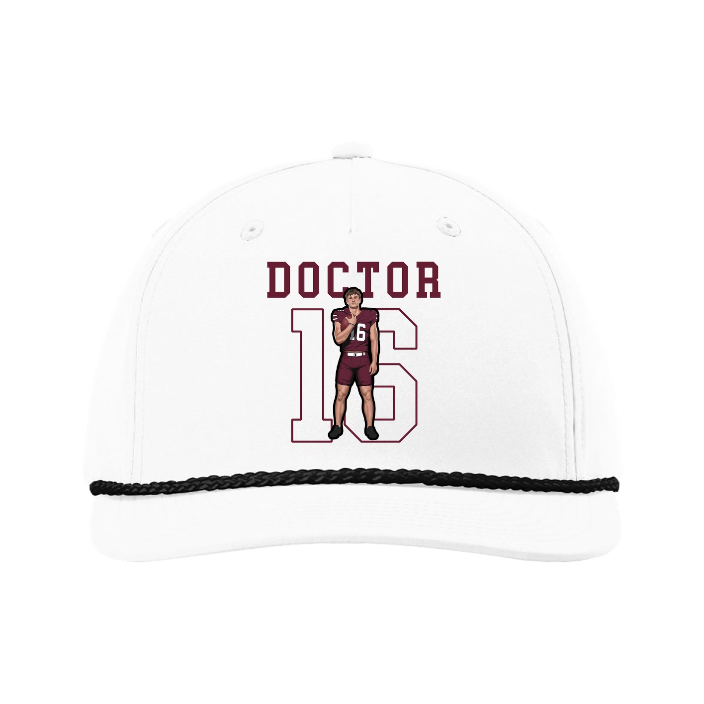 Five-Panel Classic Rope Cap — Shirsey in White
