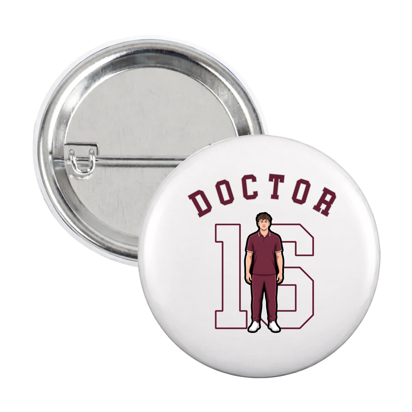 Game Day Button — Shirsey Arch in White