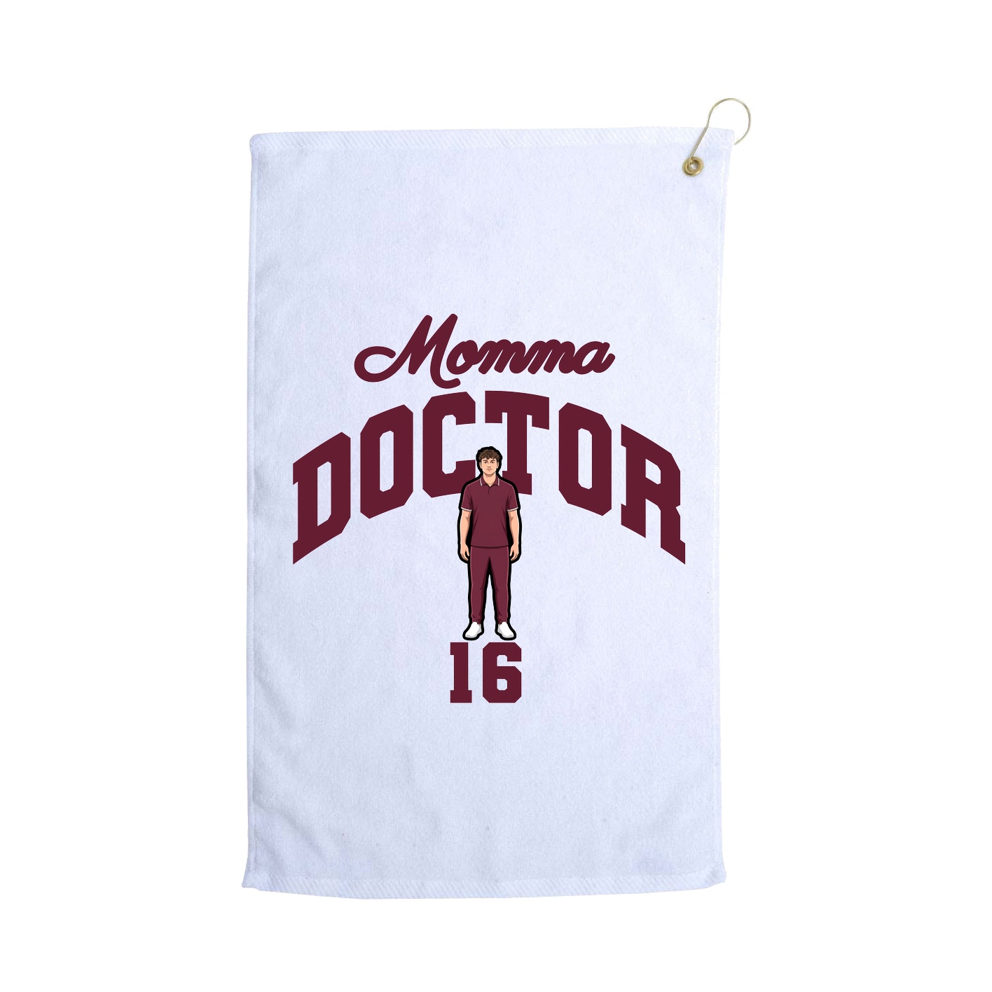 Golf Towel — Mothers Day Arch in White