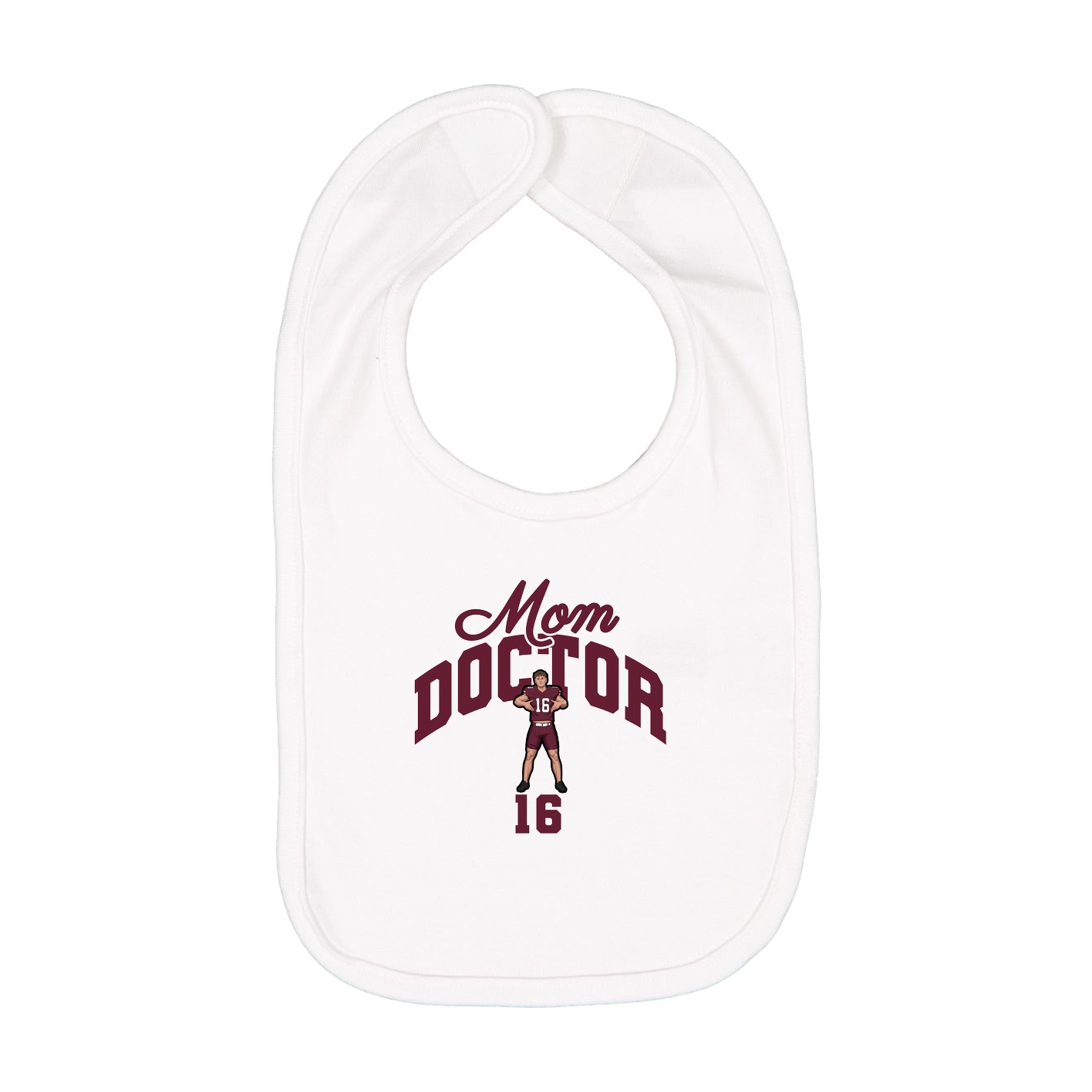 Infant Bib — Mothers Day Arch in White