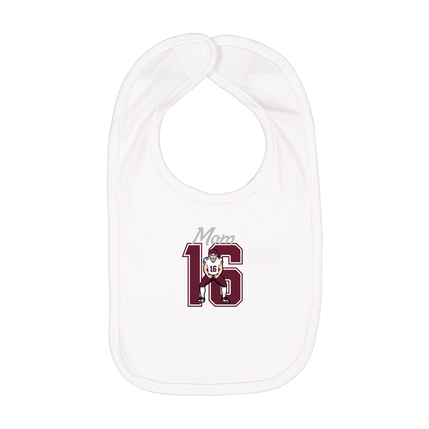 Infant Bib — Mothers Day Shirsey in White