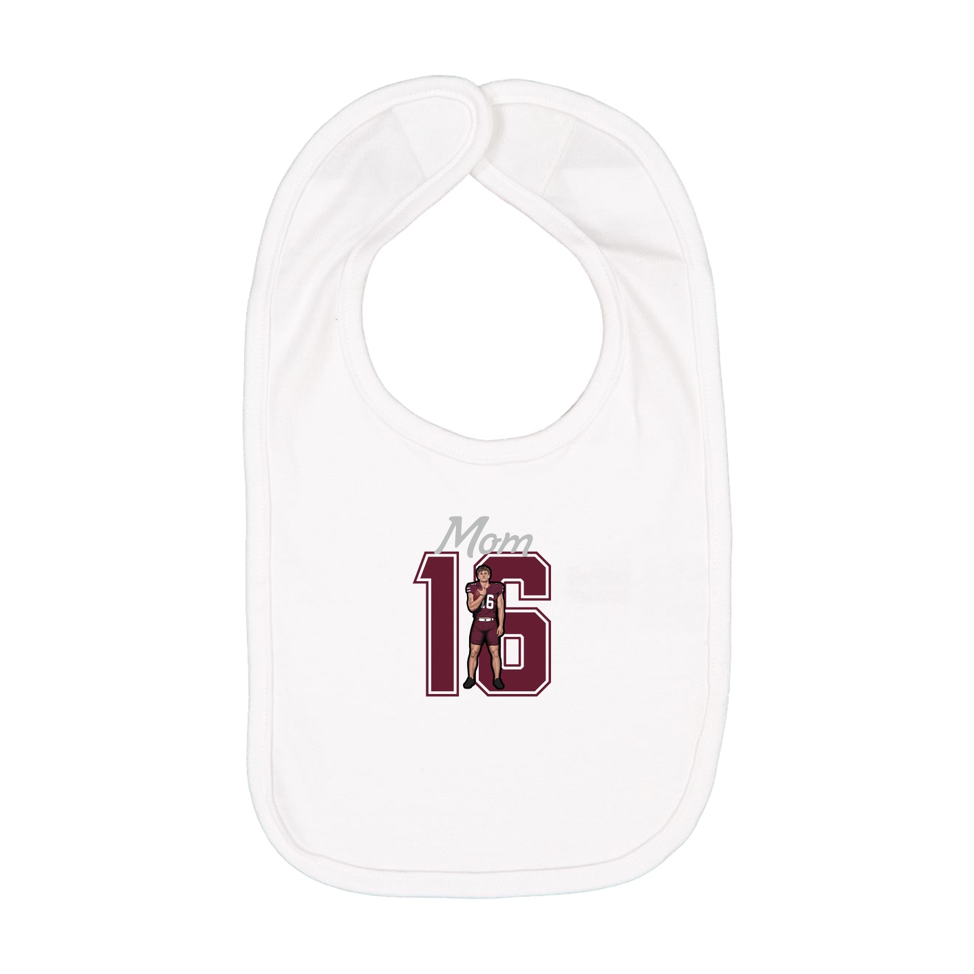Infant Bib — Mothers Day Shirsey in White
