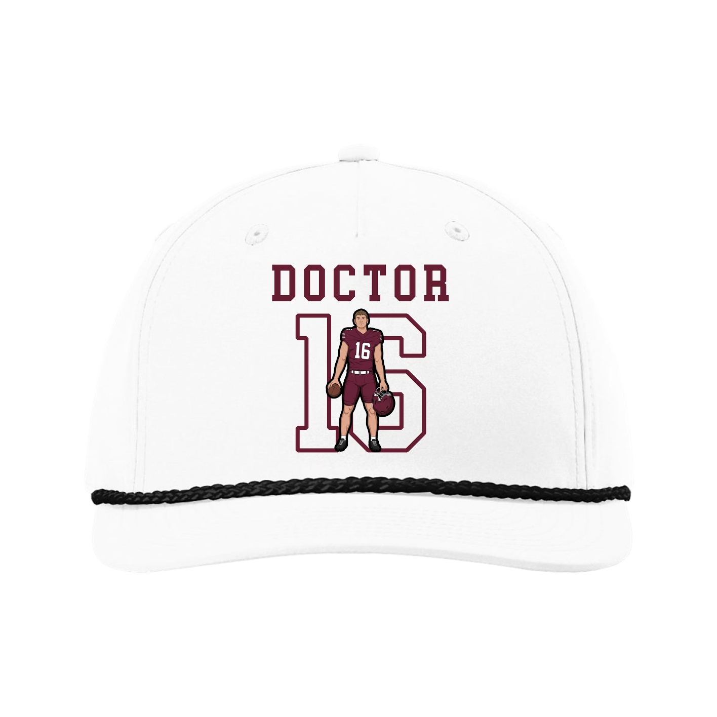 Five-Panel Classic Rope Cap — Shirsey in White