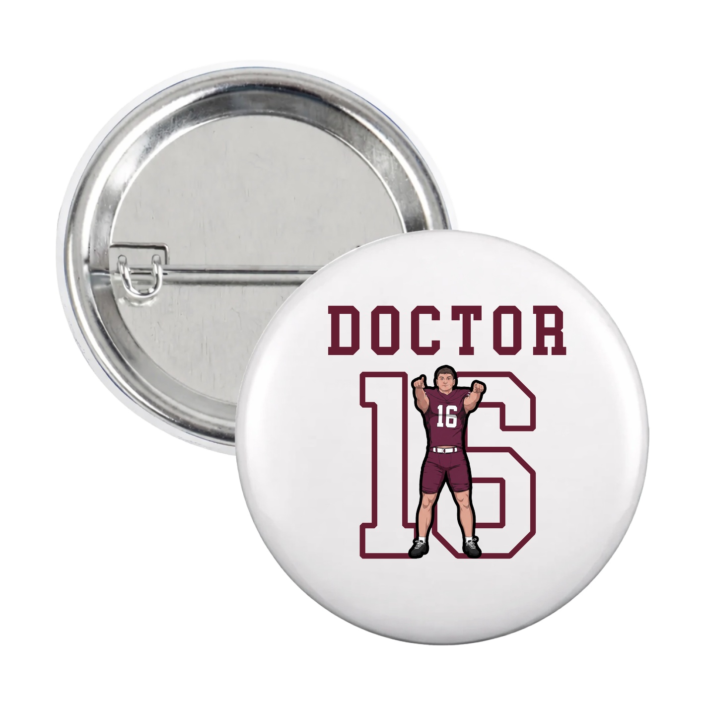 Game Day Button — Shirsey in White