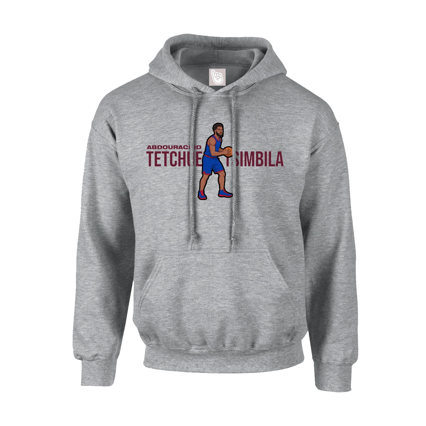 Hoodie — Player Name in Grey