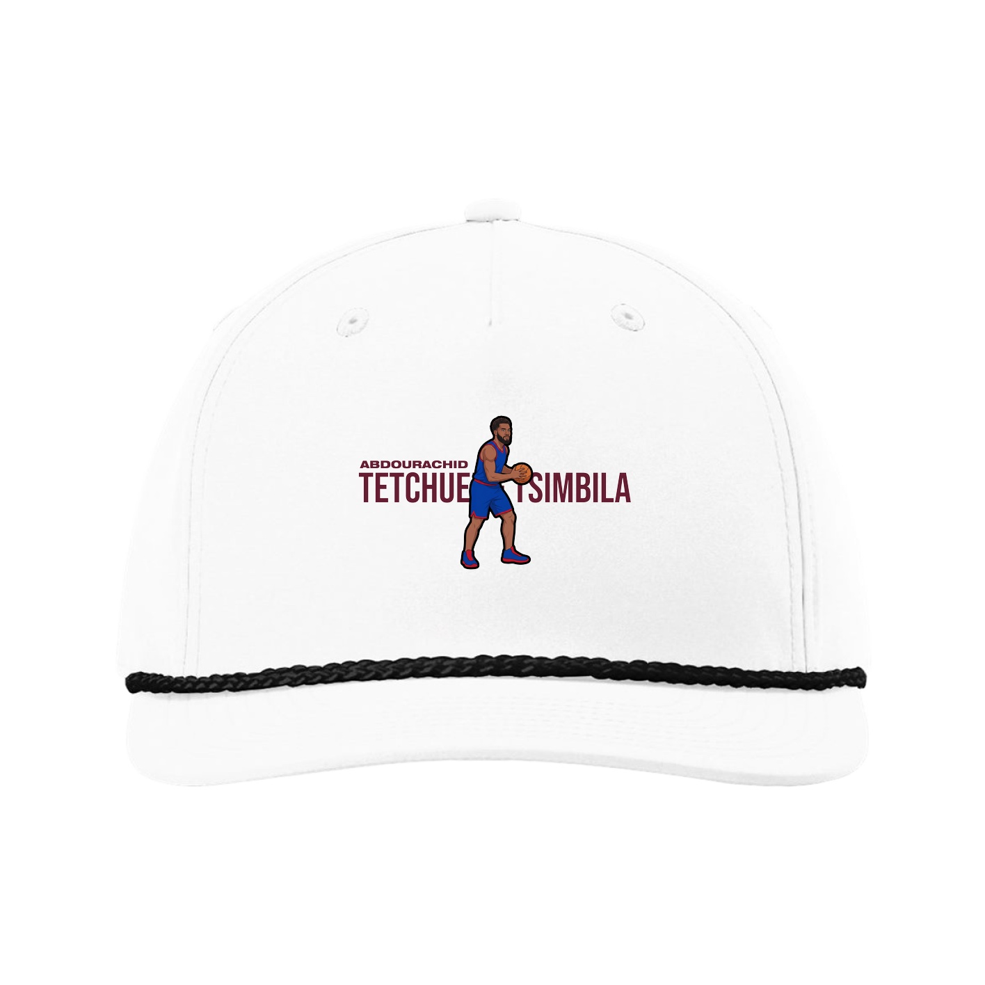 Five-Panel Classic Rope Cap — Player Name in White