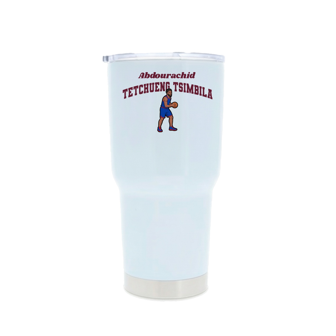 30oz Stainless Steel Tumbler — Signature Arch in White