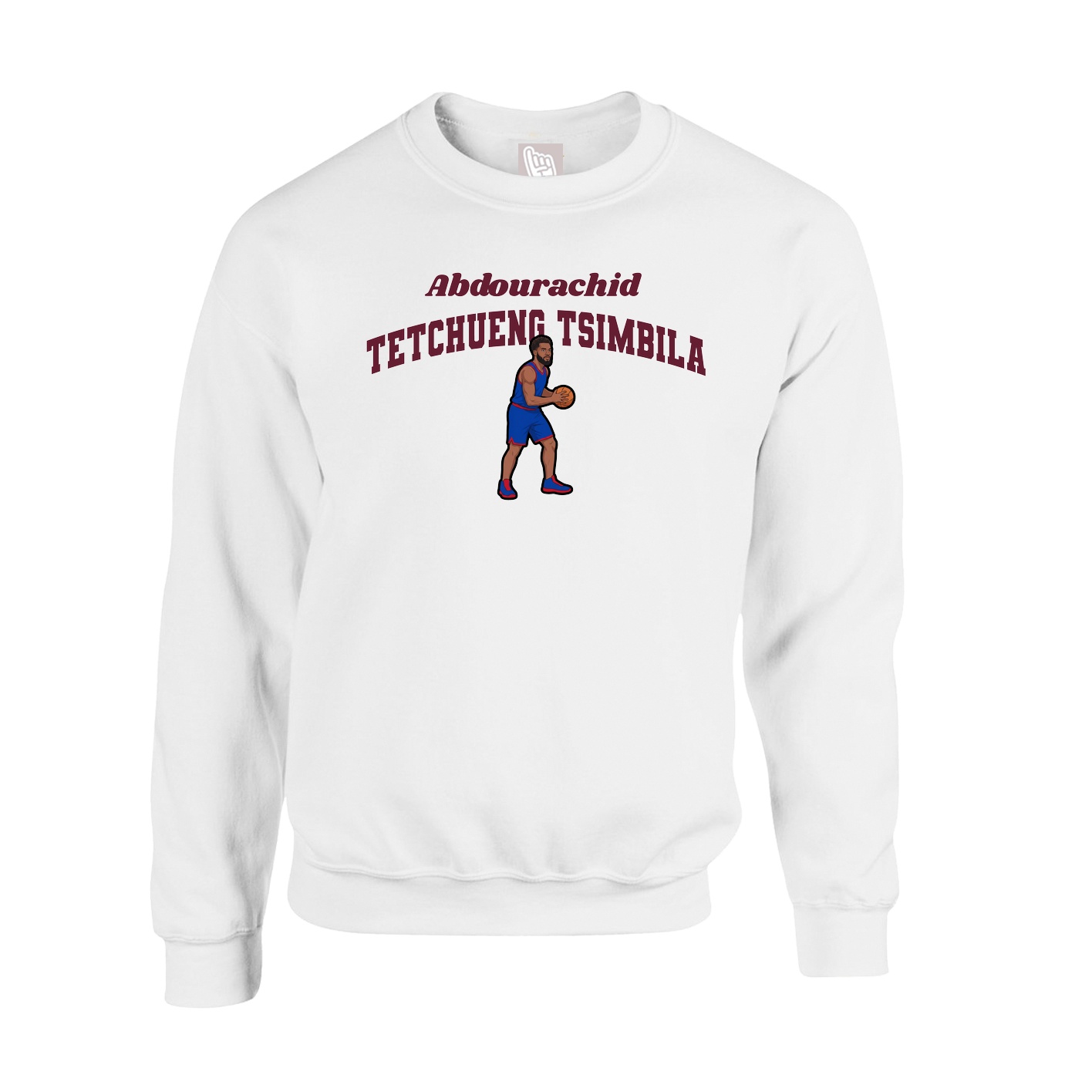 Fleece Crew — Signature Arch in White