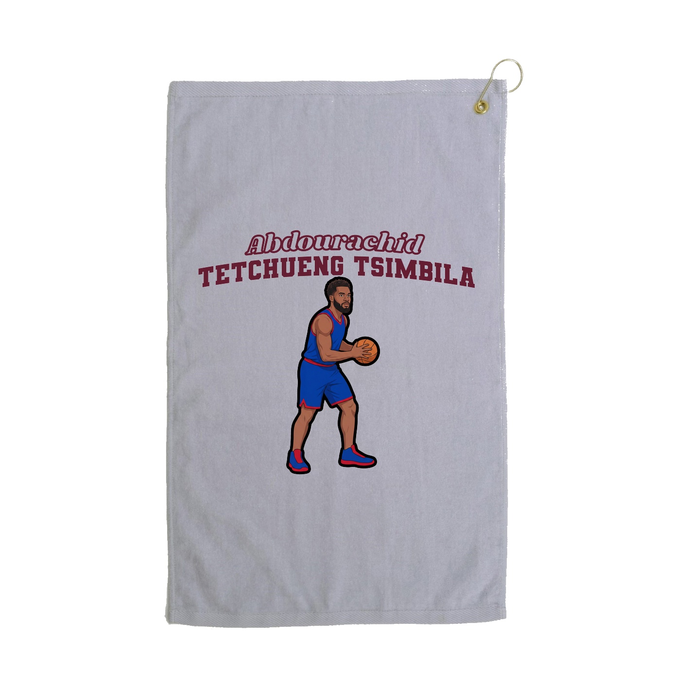 Golf Towel — Name Arch in Grey