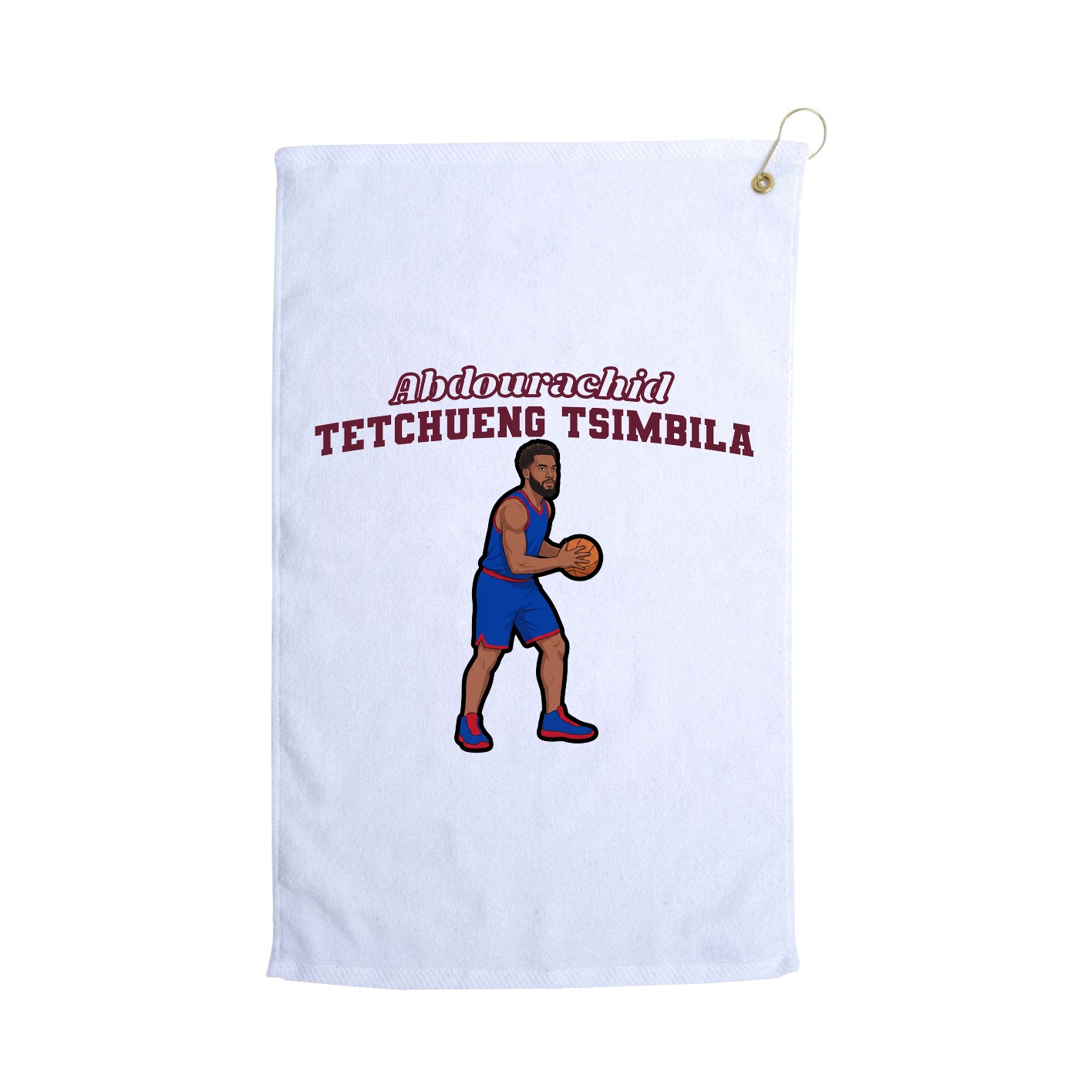 Golf Towel — Name Arch in White
