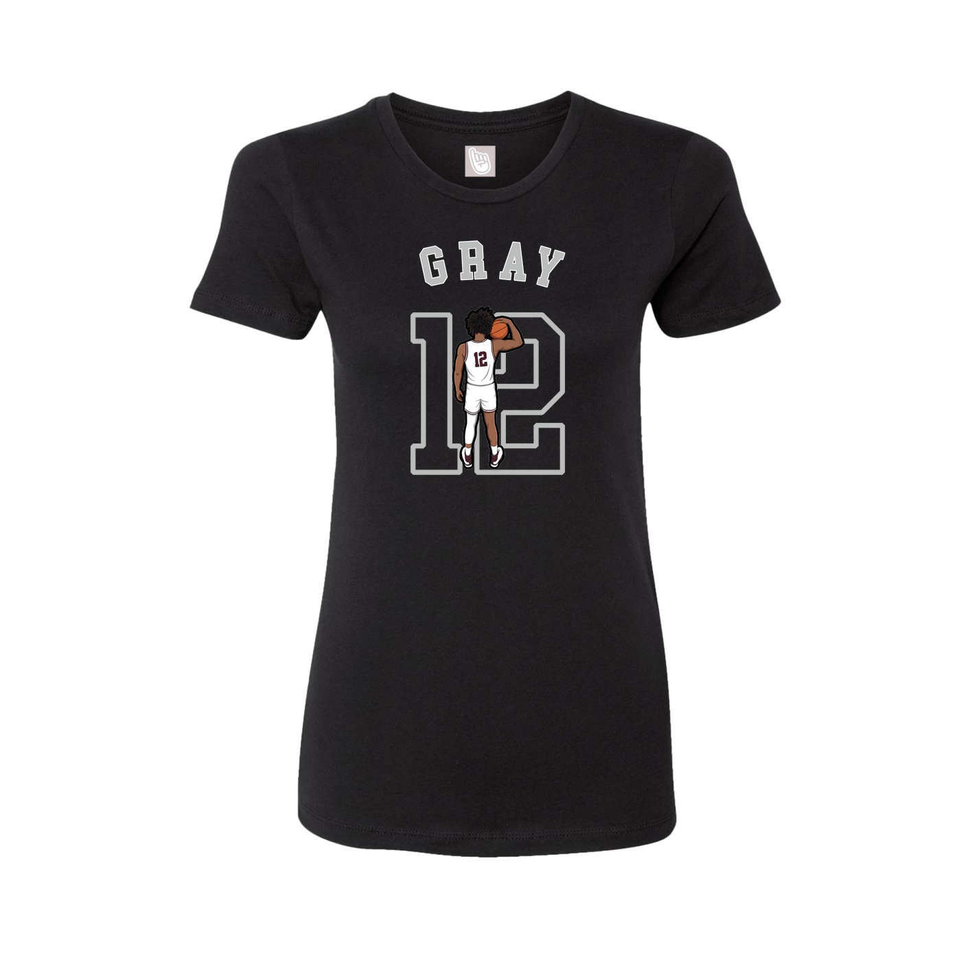 Fitted Women's Tee — Shirsey Arch in Black