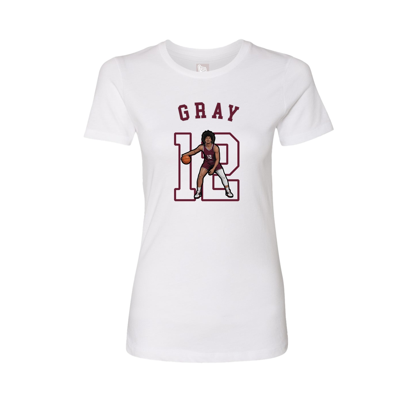 Fitted Women's Tee — Shirsey Arch in White
