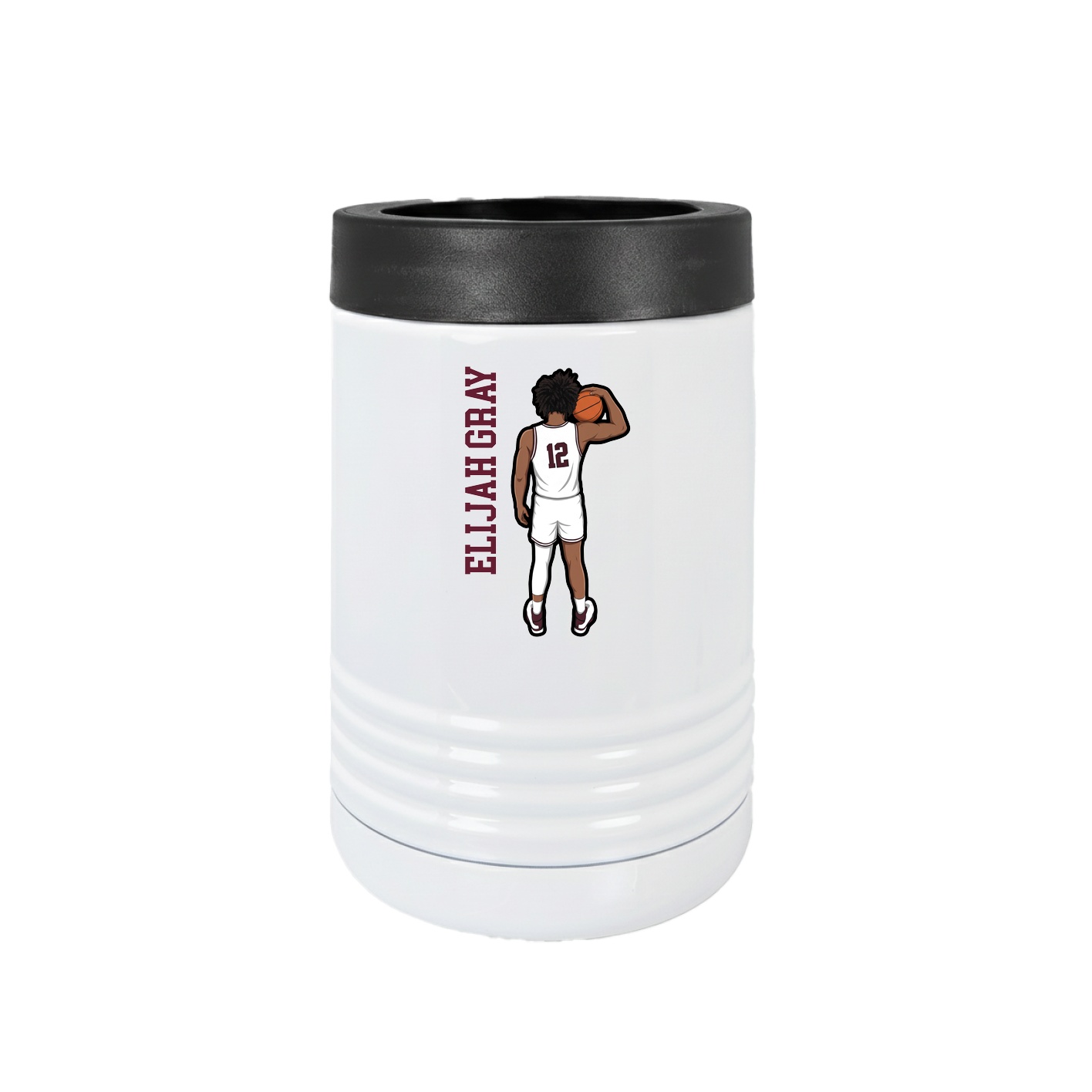 Beverage Holder — Name Vertical in White