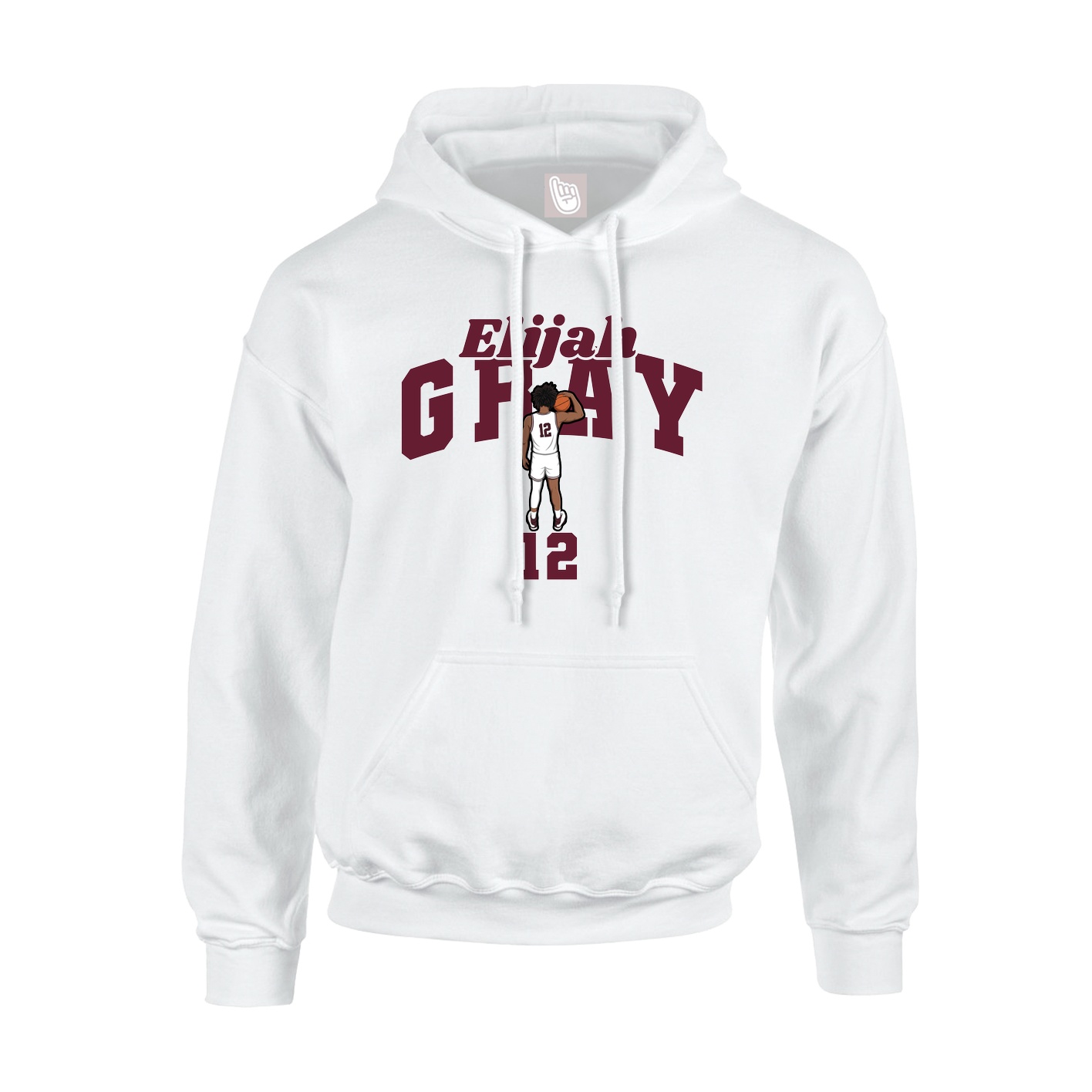 Hoodie — Signature Arch in White