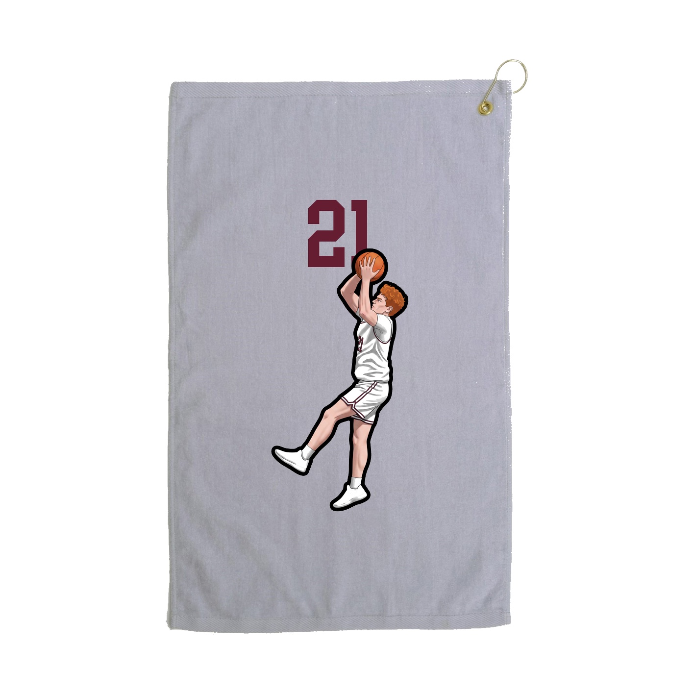 Golf Towel — Number Top in Grey