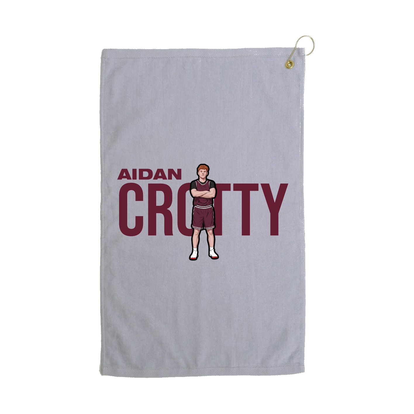 Golf Towel — Player Name in Grey