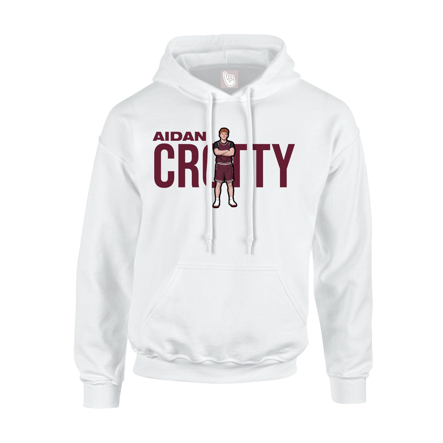 Youth Hoodie — Player Name in White