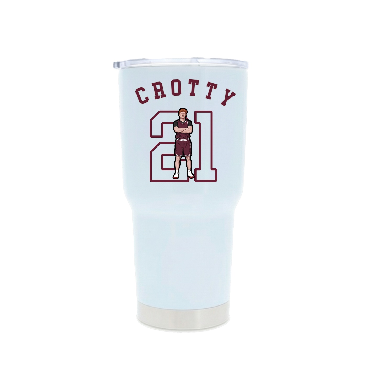 30oz Stainless Steel Tumbler — Shirsey Arch in White