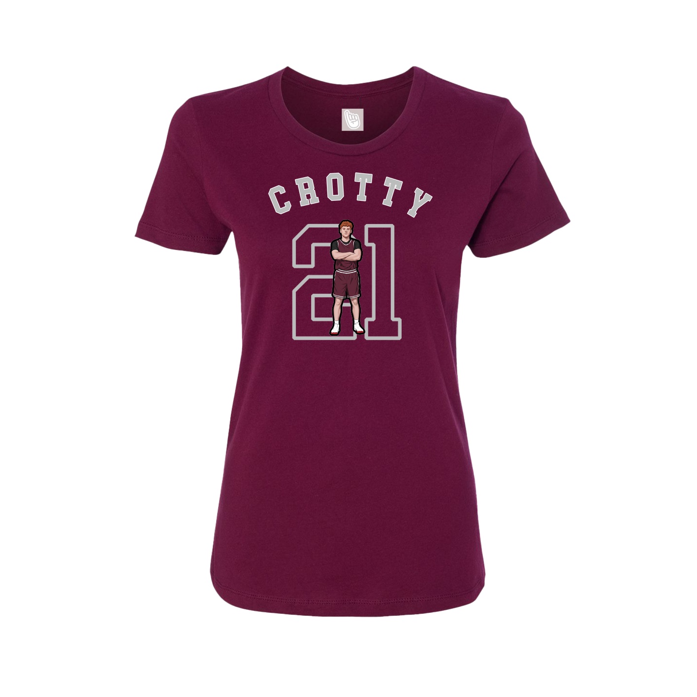 Fitted Women's Tee — Shirsey Arch in Maroon