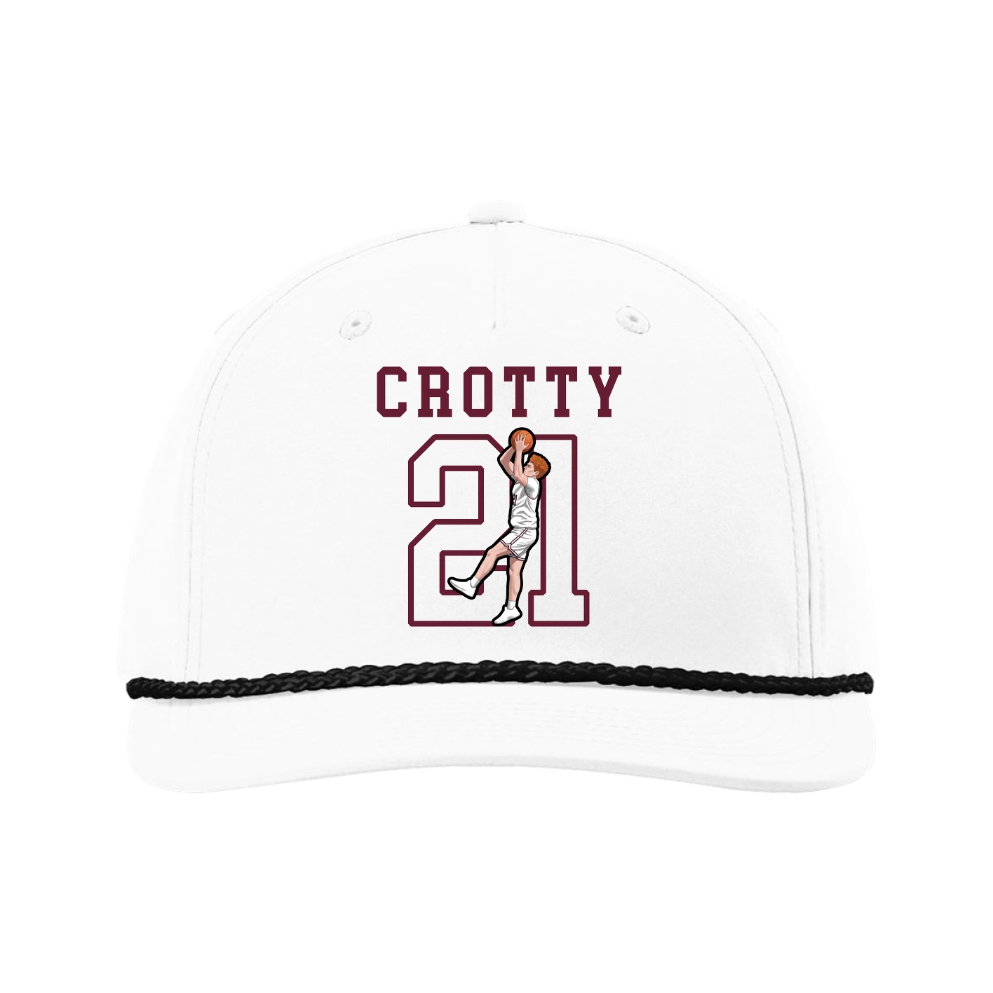 Five-Panel Classic Rope Cap — Shirsey in White