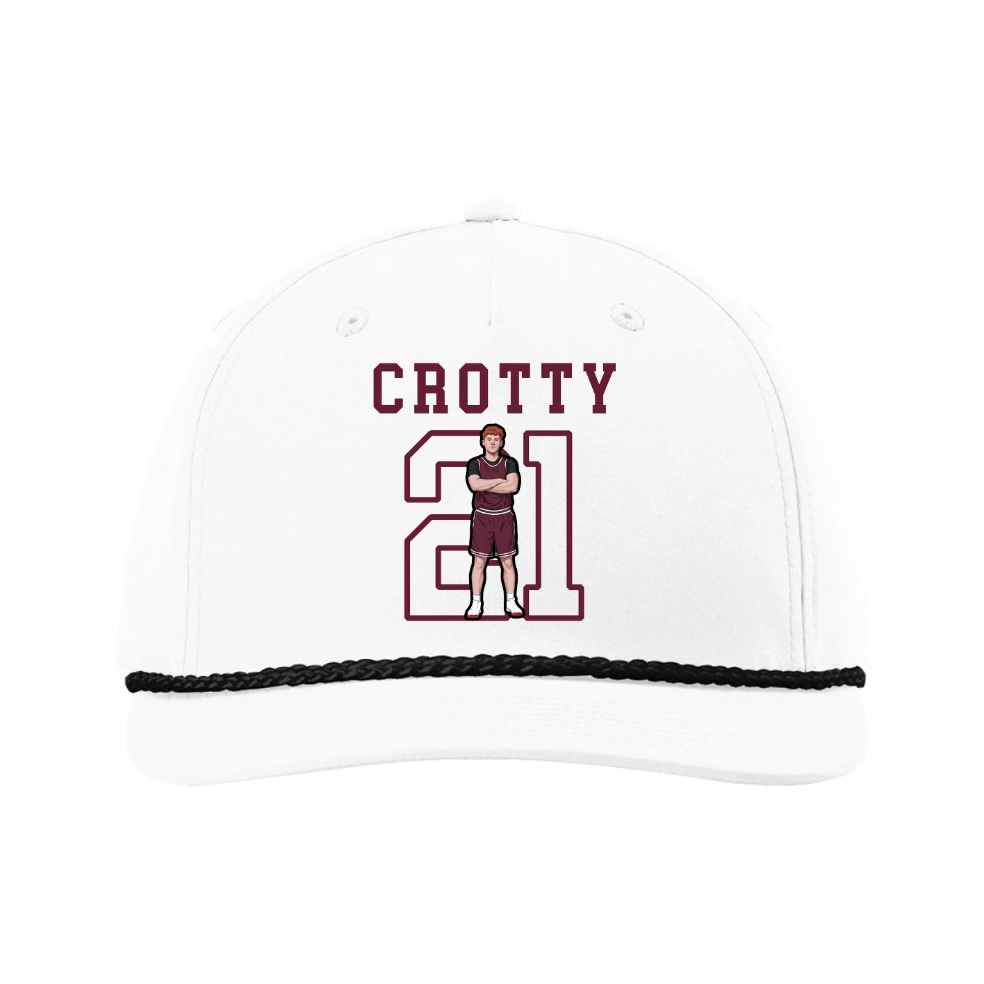 Five-Panel Classic Rope Cap — Shirsey in White