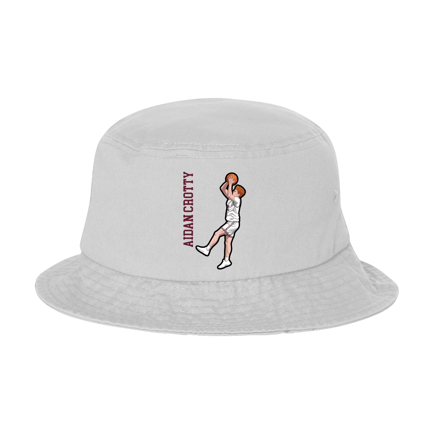 Bucket Cap — Name Vertical in White