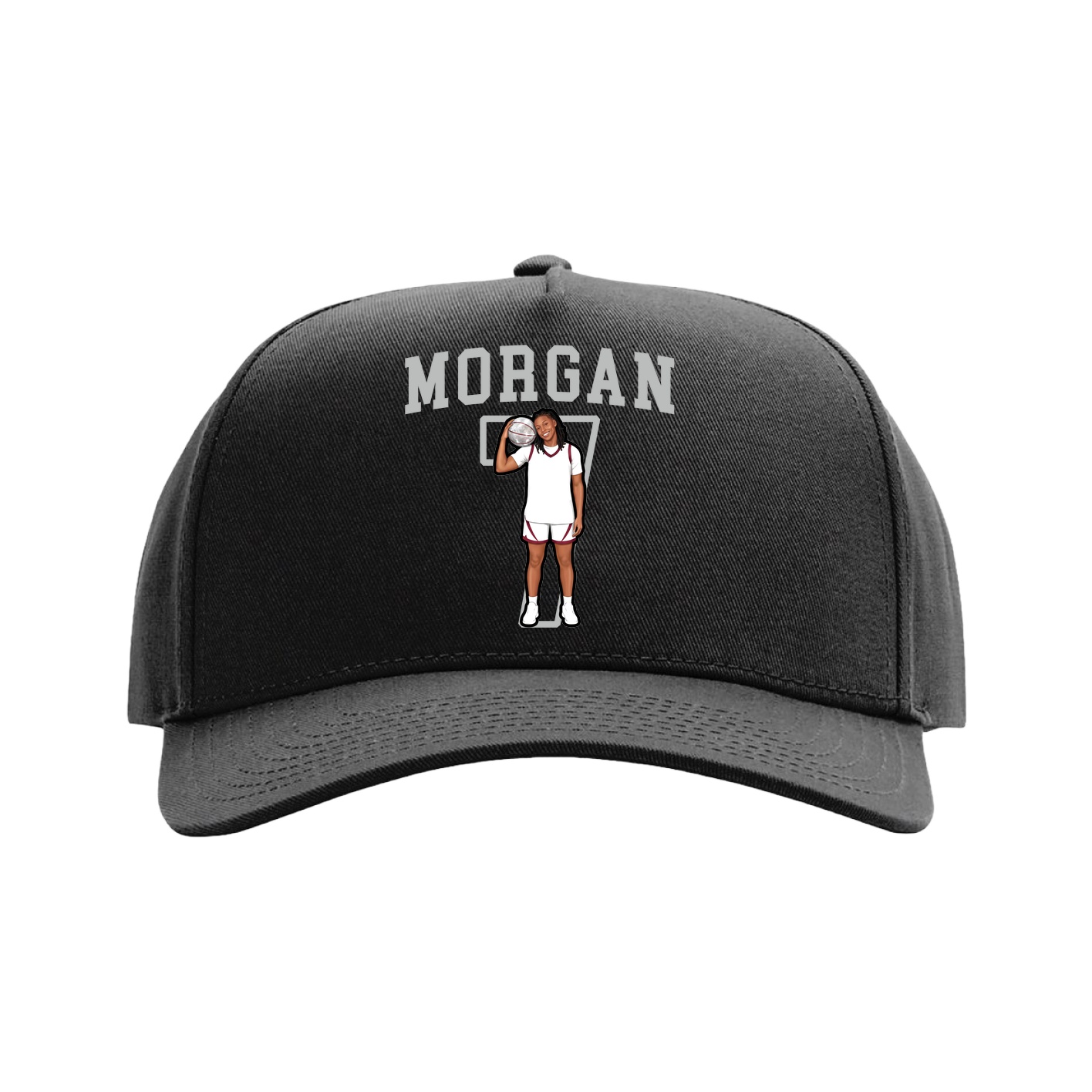 Full Fabric Five-Panel Champ Cap — Shirsey in Black