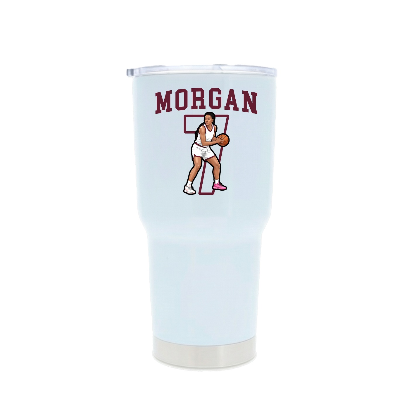 30oz Stainless Steel Tumbler — Shirsey in White
