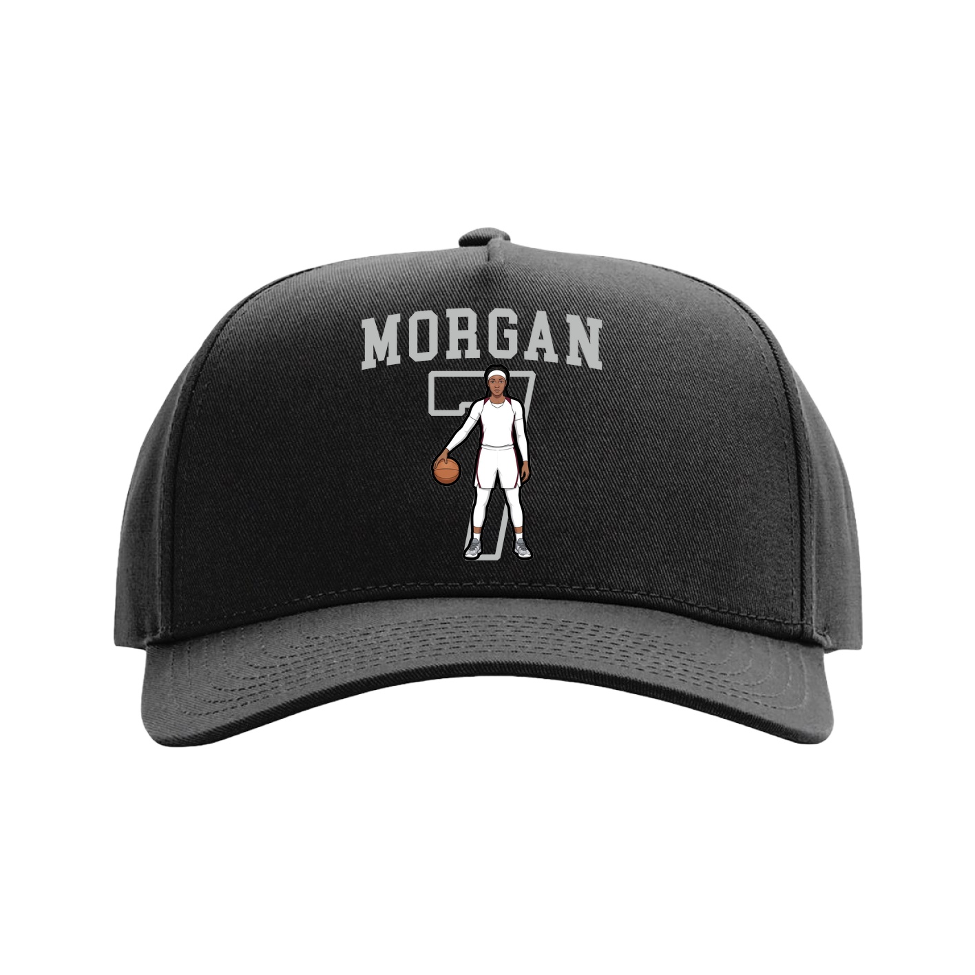 Full Fabric Five-Panel Champ Cap — Shirsey in Black