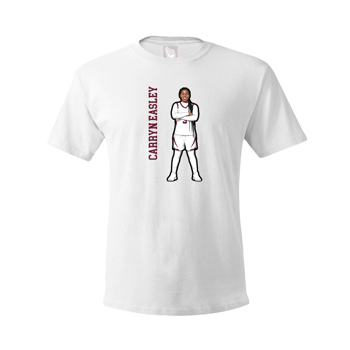 Youth Tee — Name Vertical in White