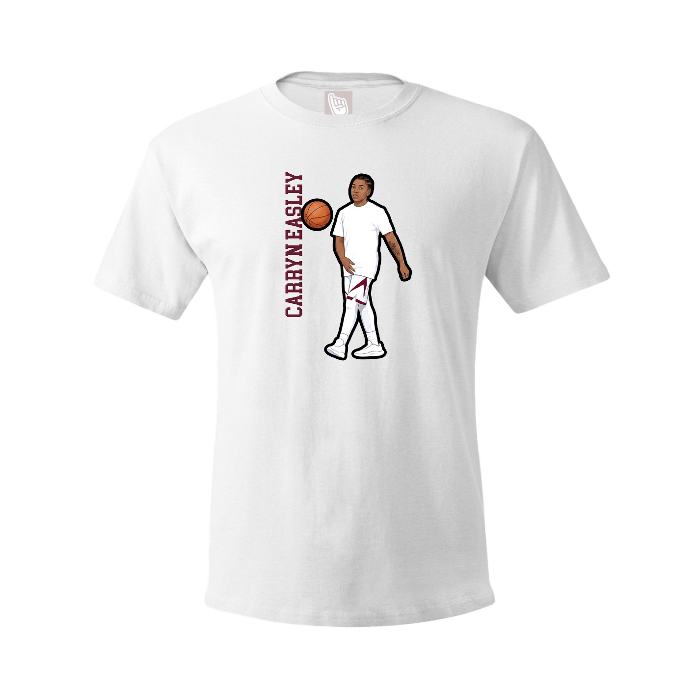 Youth Tee — Name Vertical in White