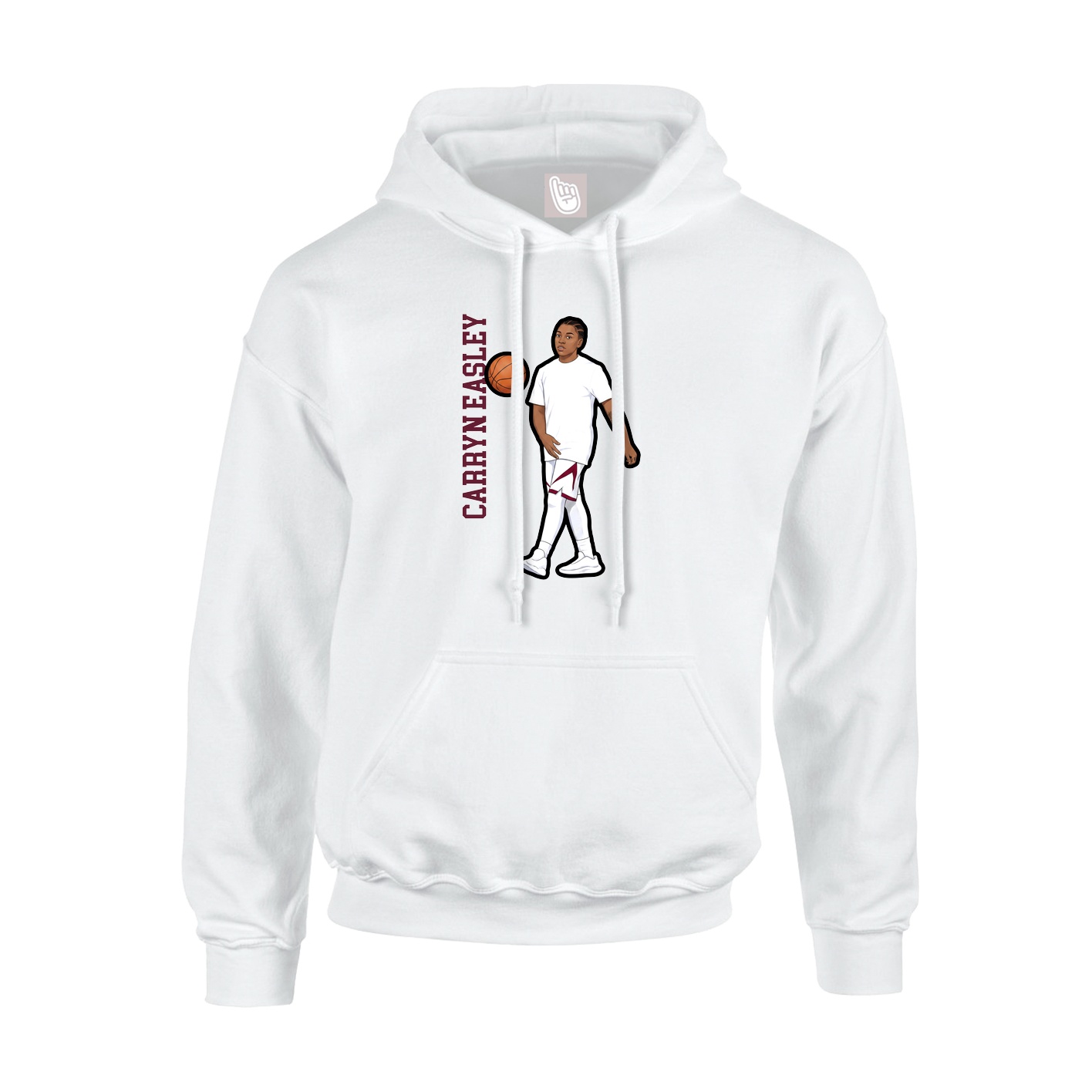 Hoodie — Name Vertical in White