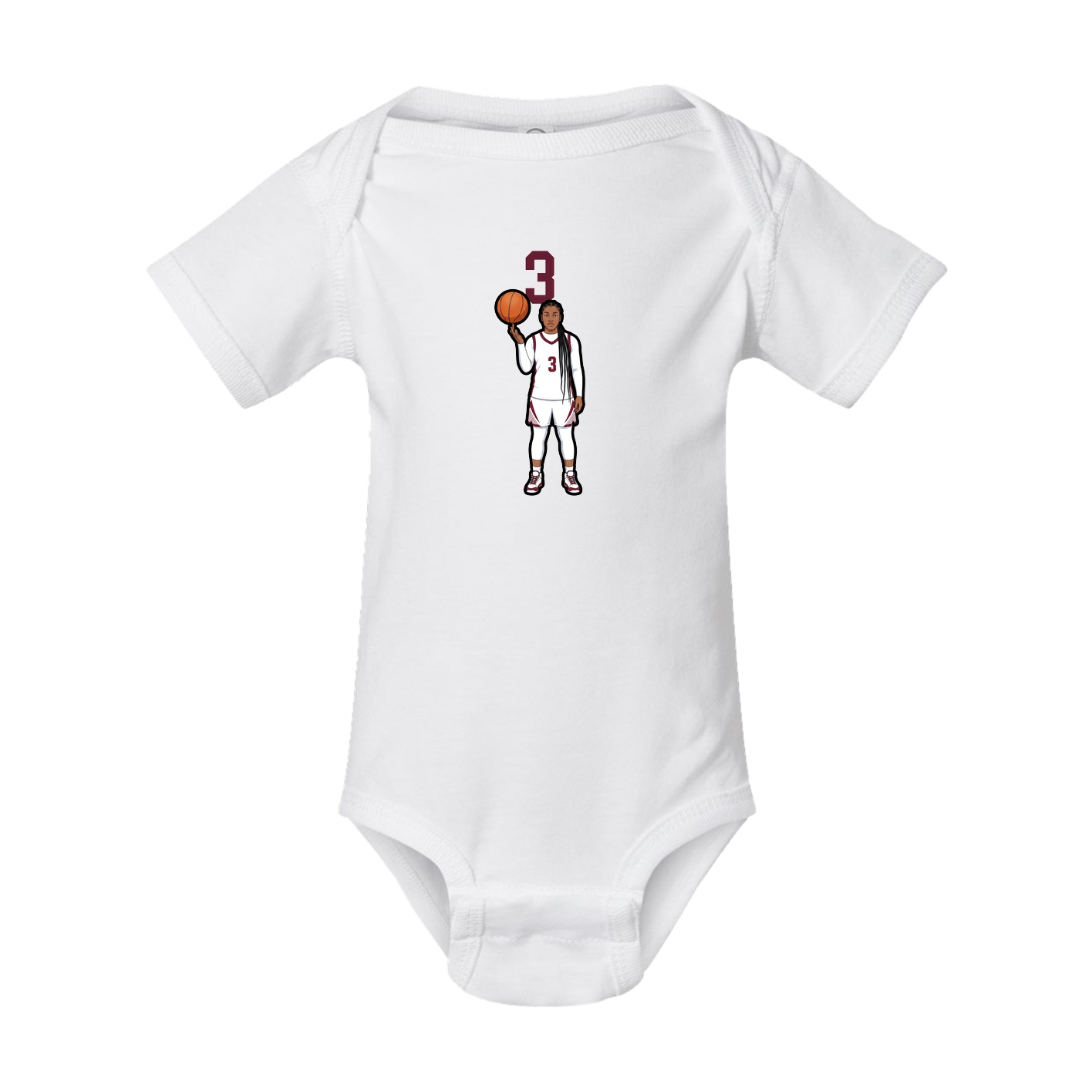Baby Onesie — Number Top in White