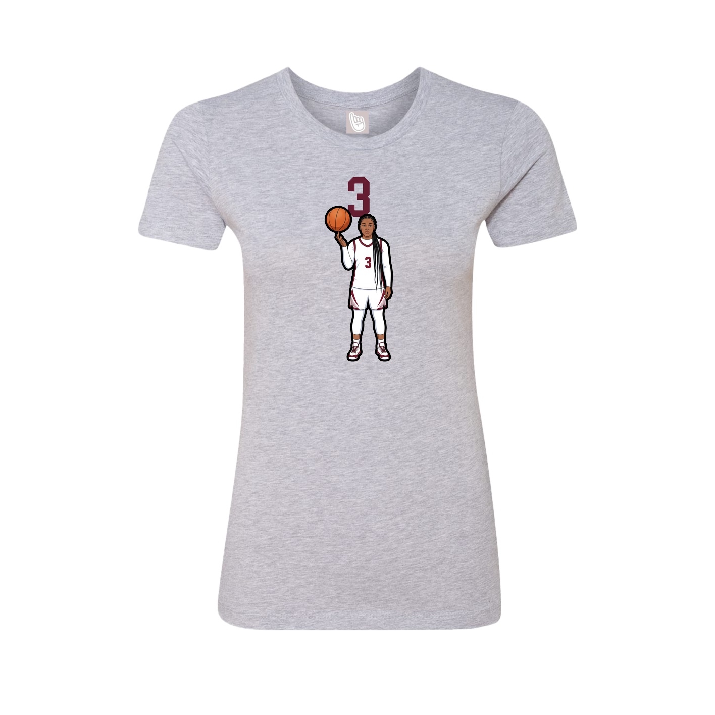 Womens Tee — Number Top in Grey