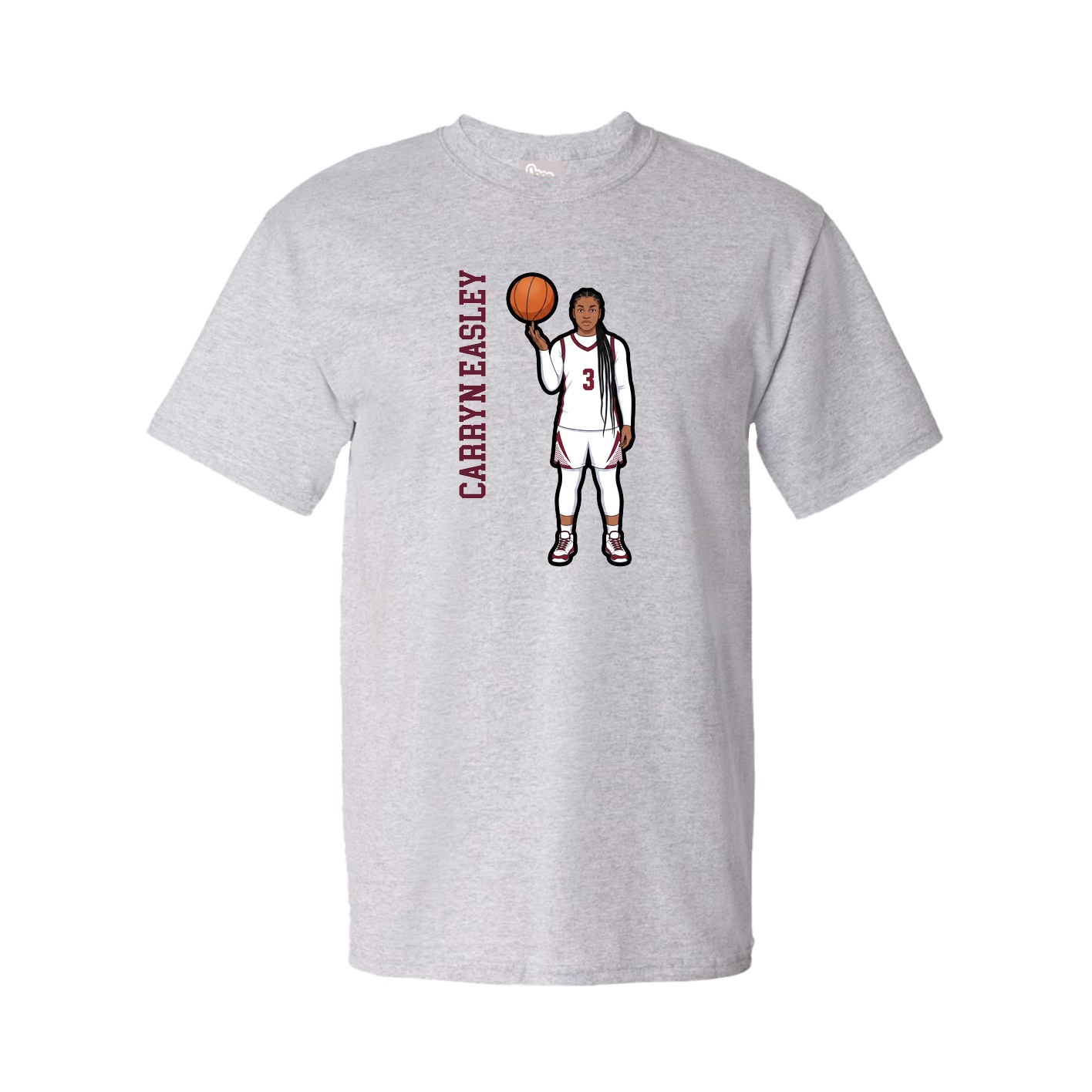 Tee — Name Vertical in Grey
