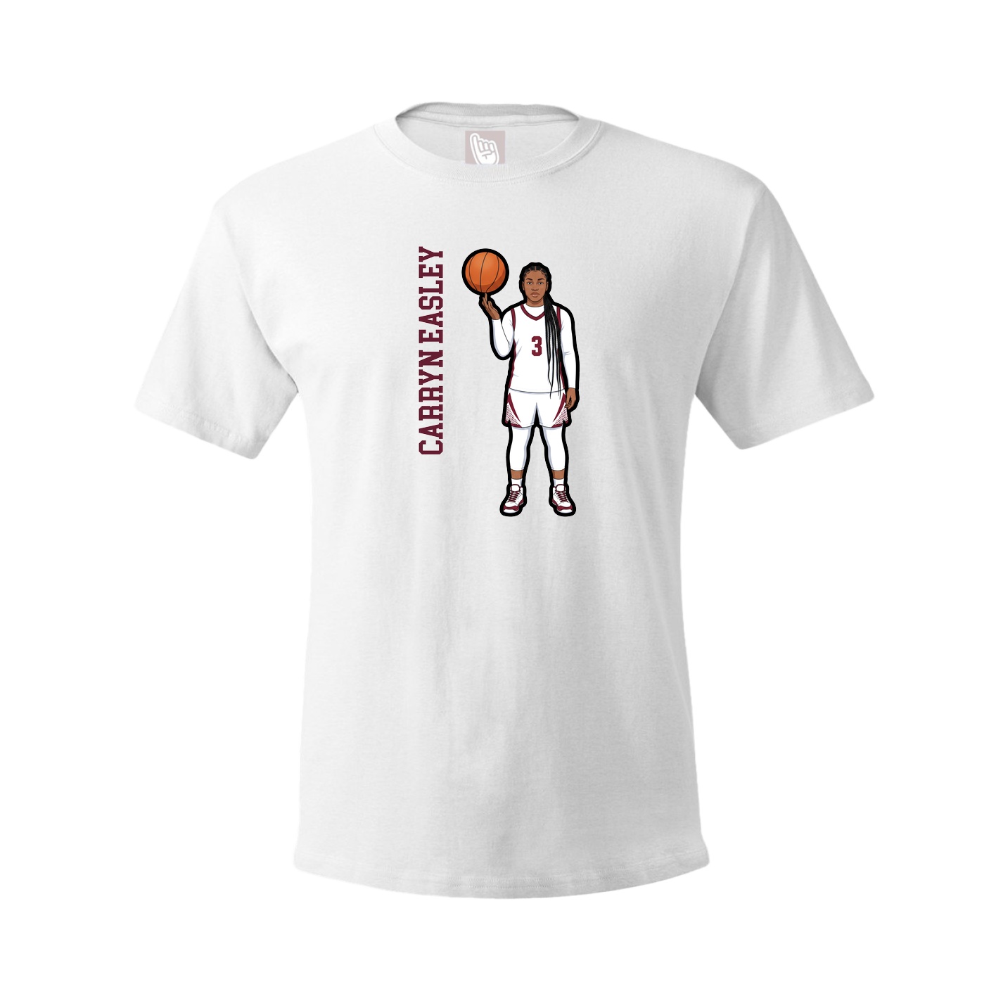Youth Tee — Name Vertical in White