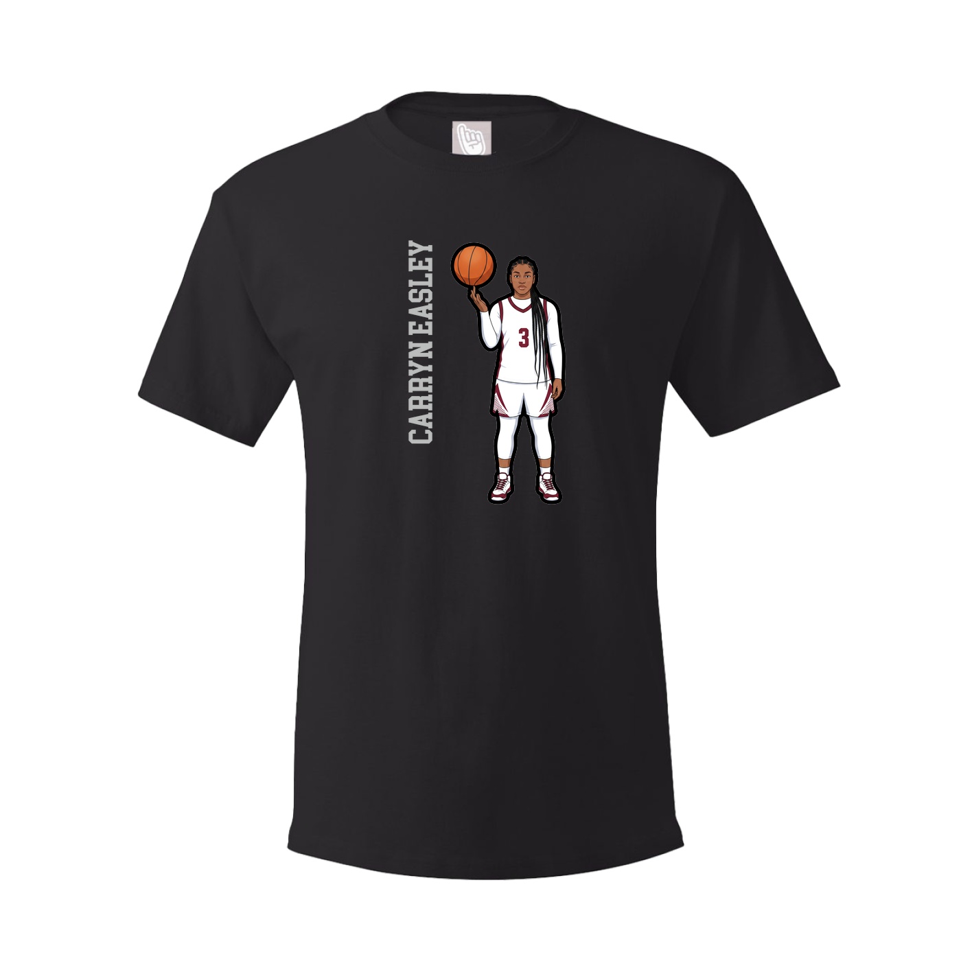 Youth Tee — Name Vertical in Black