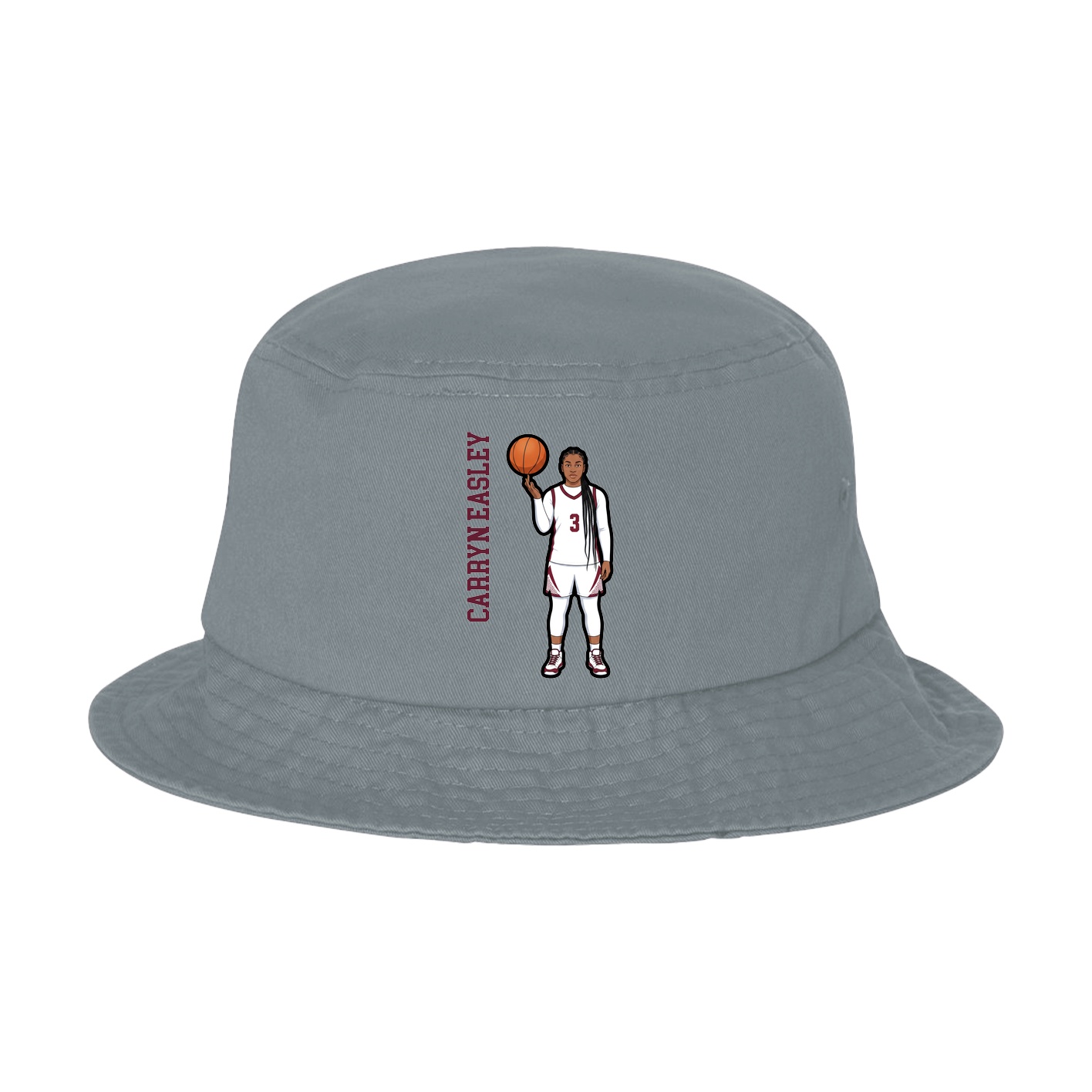 Bucket Cap — Name Vertical in Grey