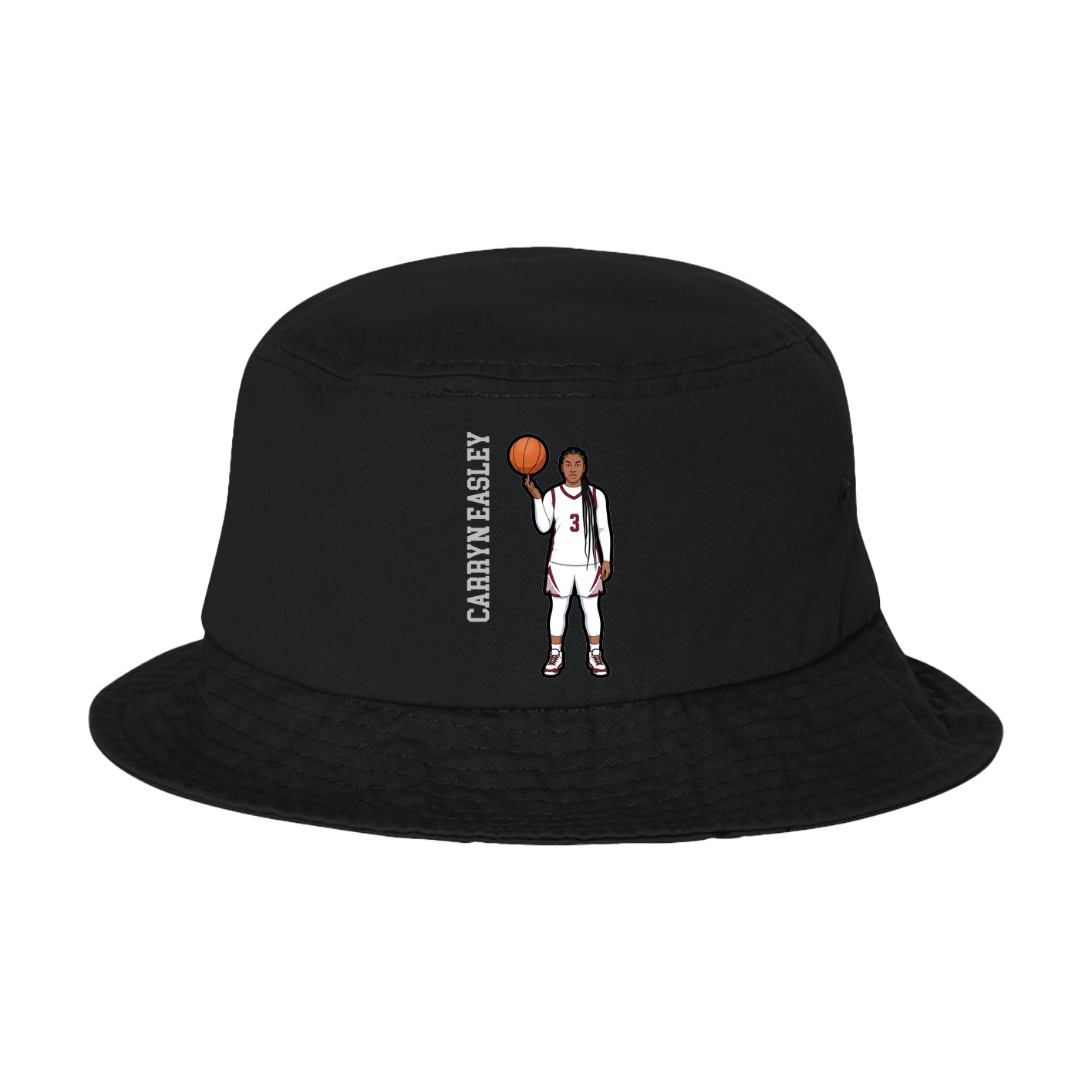 Bucket Cap — Name Vertical in Black