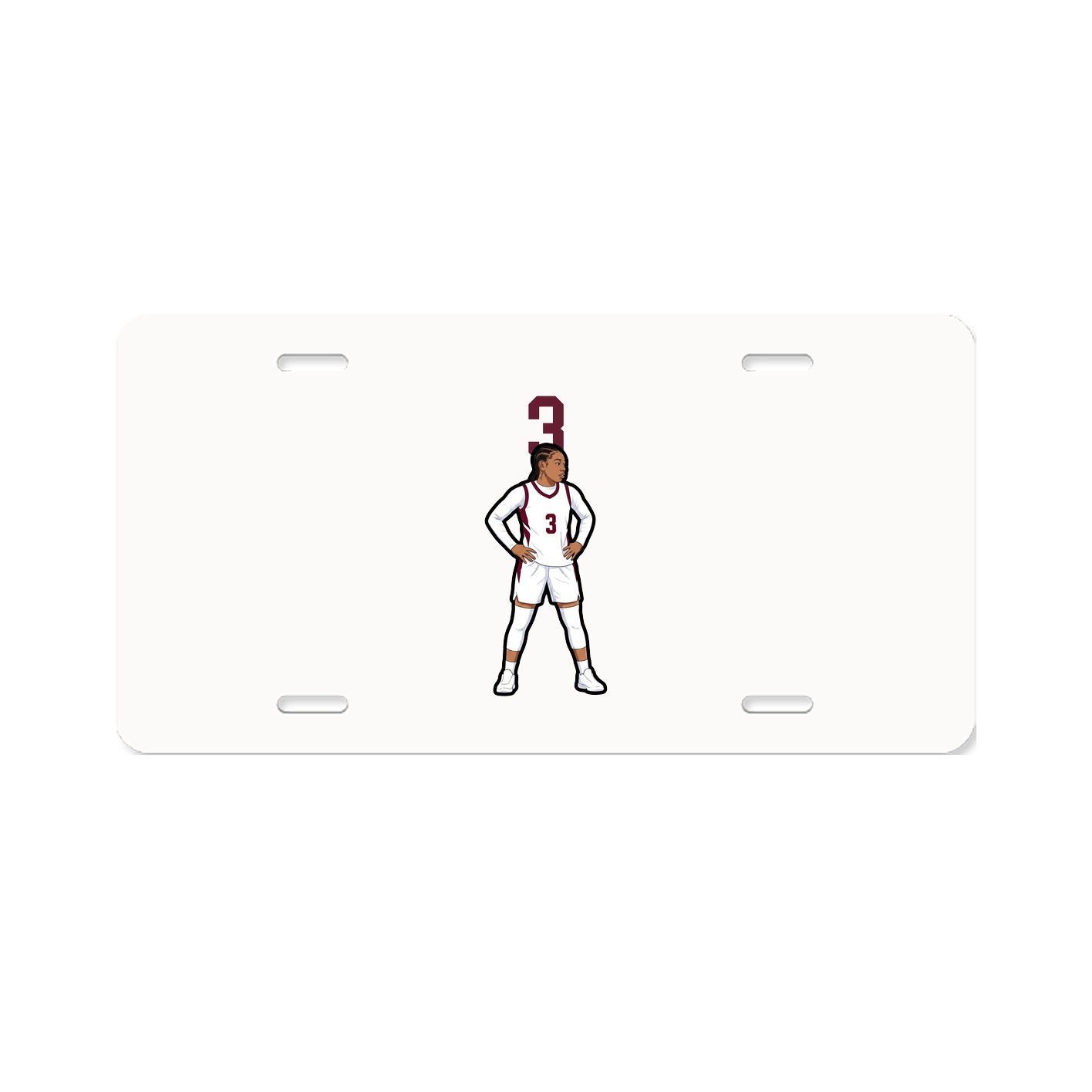 License Plate — Number Top in Classic