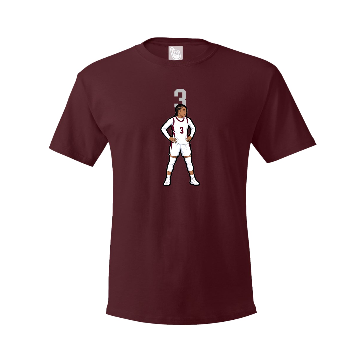 Tee — Number Top in Maroon