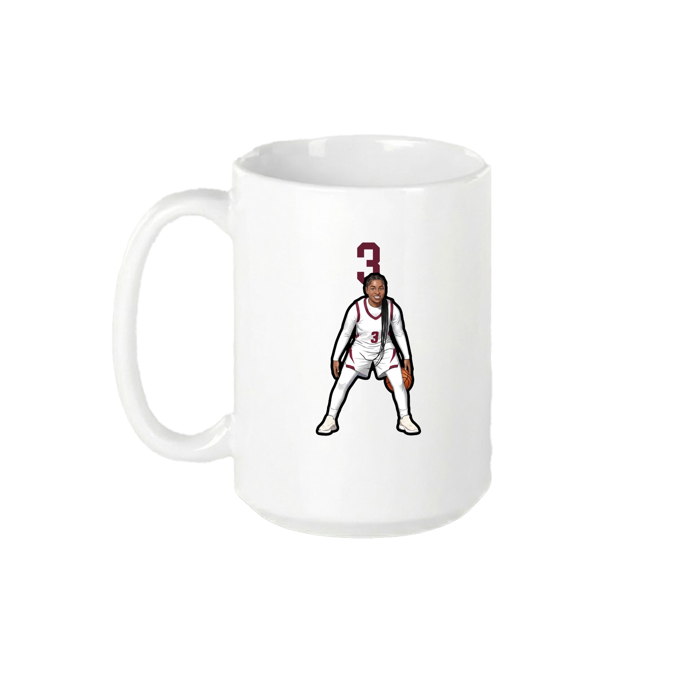 15oz Coffee Mug — Number Top in White